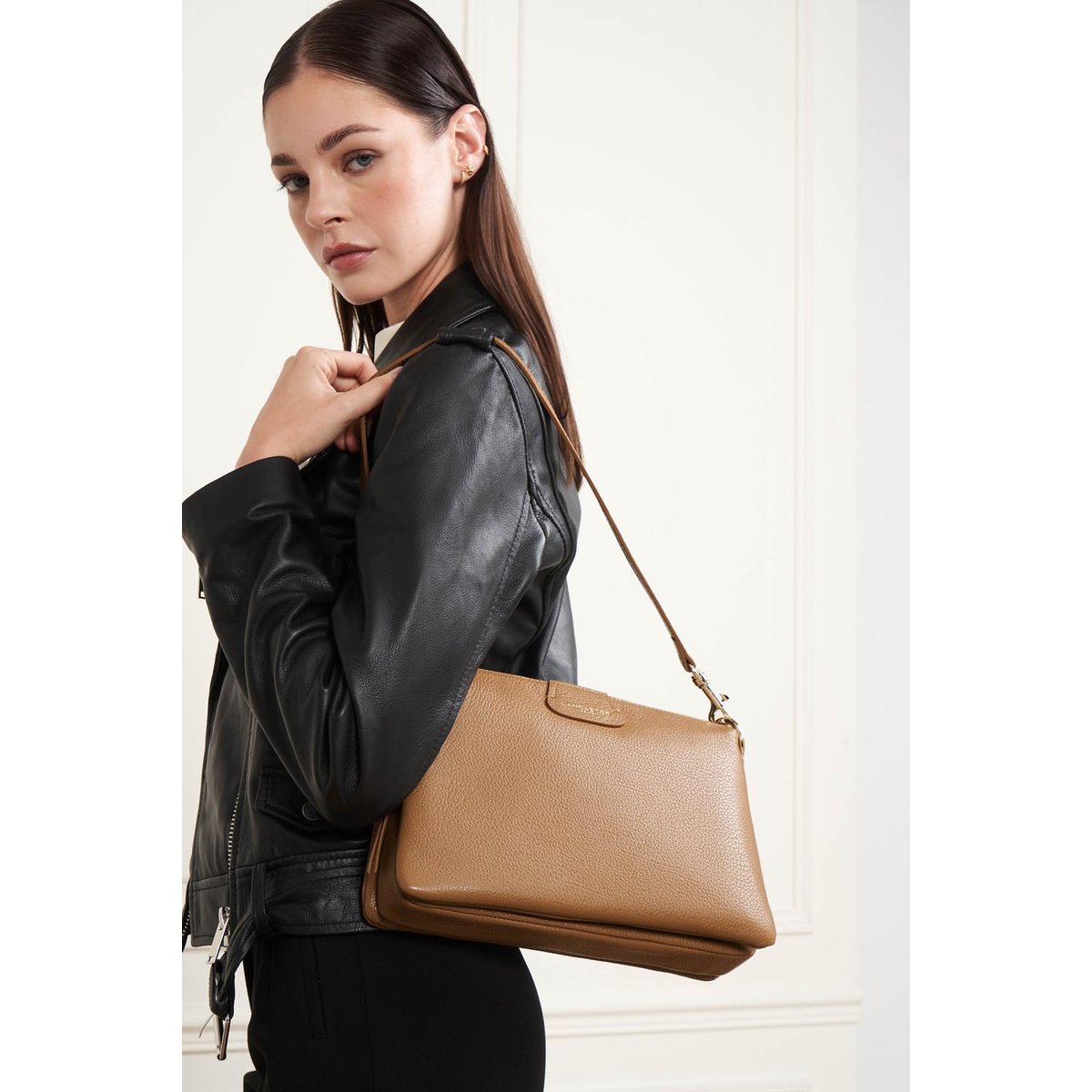 Grande pochette DUNE camel, LANCASTER