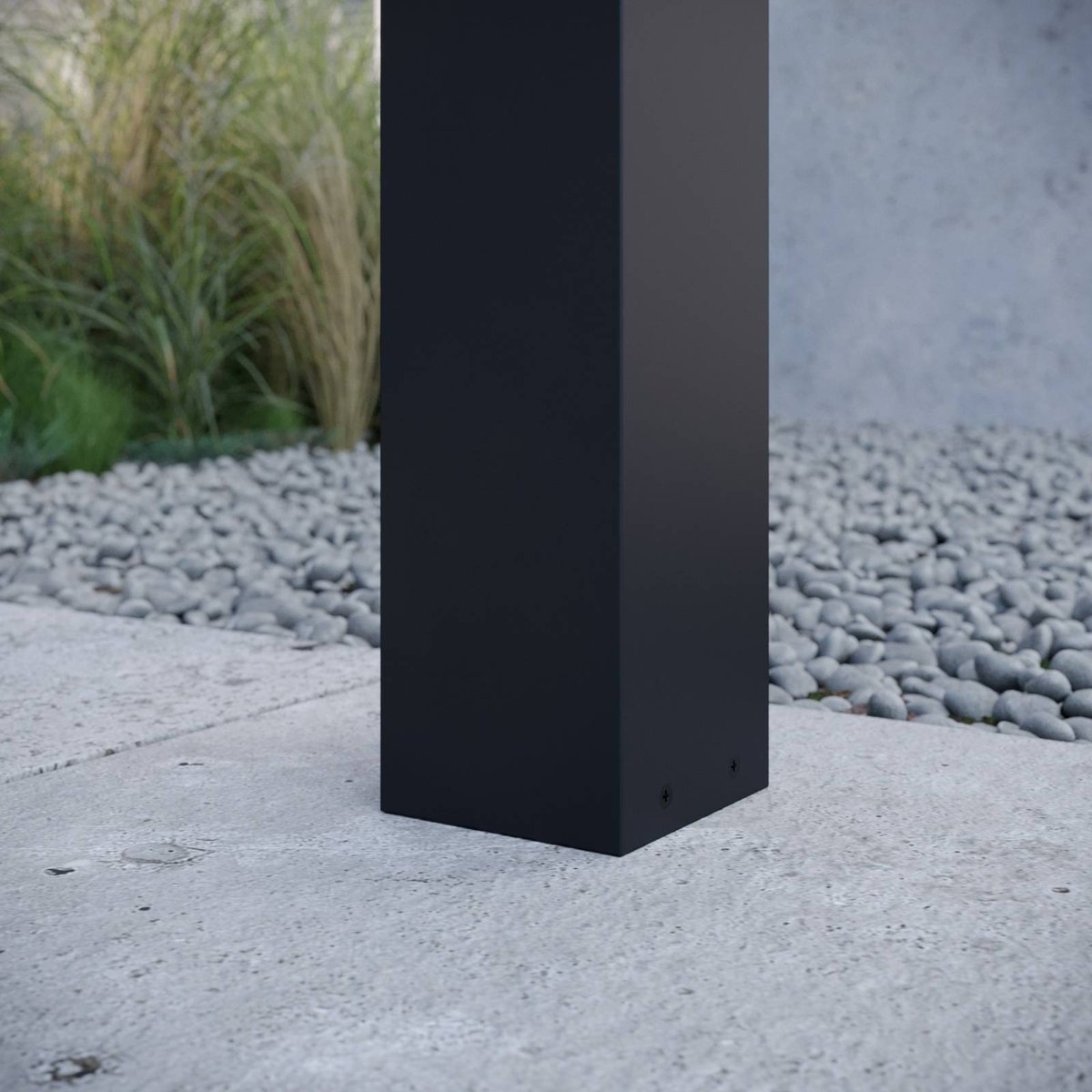 Luminaire extérieur en aluminium moderne gris graphite, blanc opale, LUCANDE