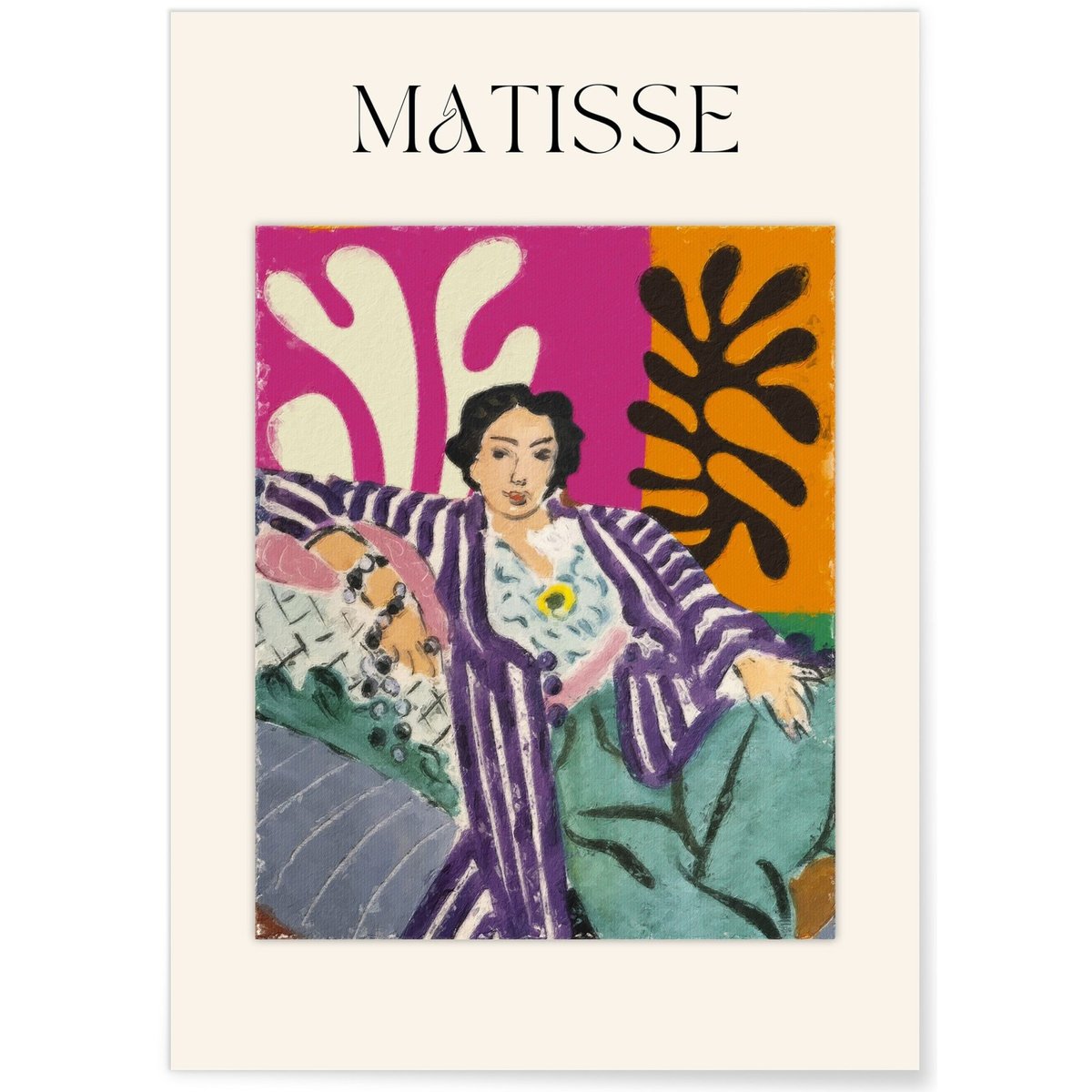Affiche Matisse - Femme Élégante blanc, L'AFFICHERIE