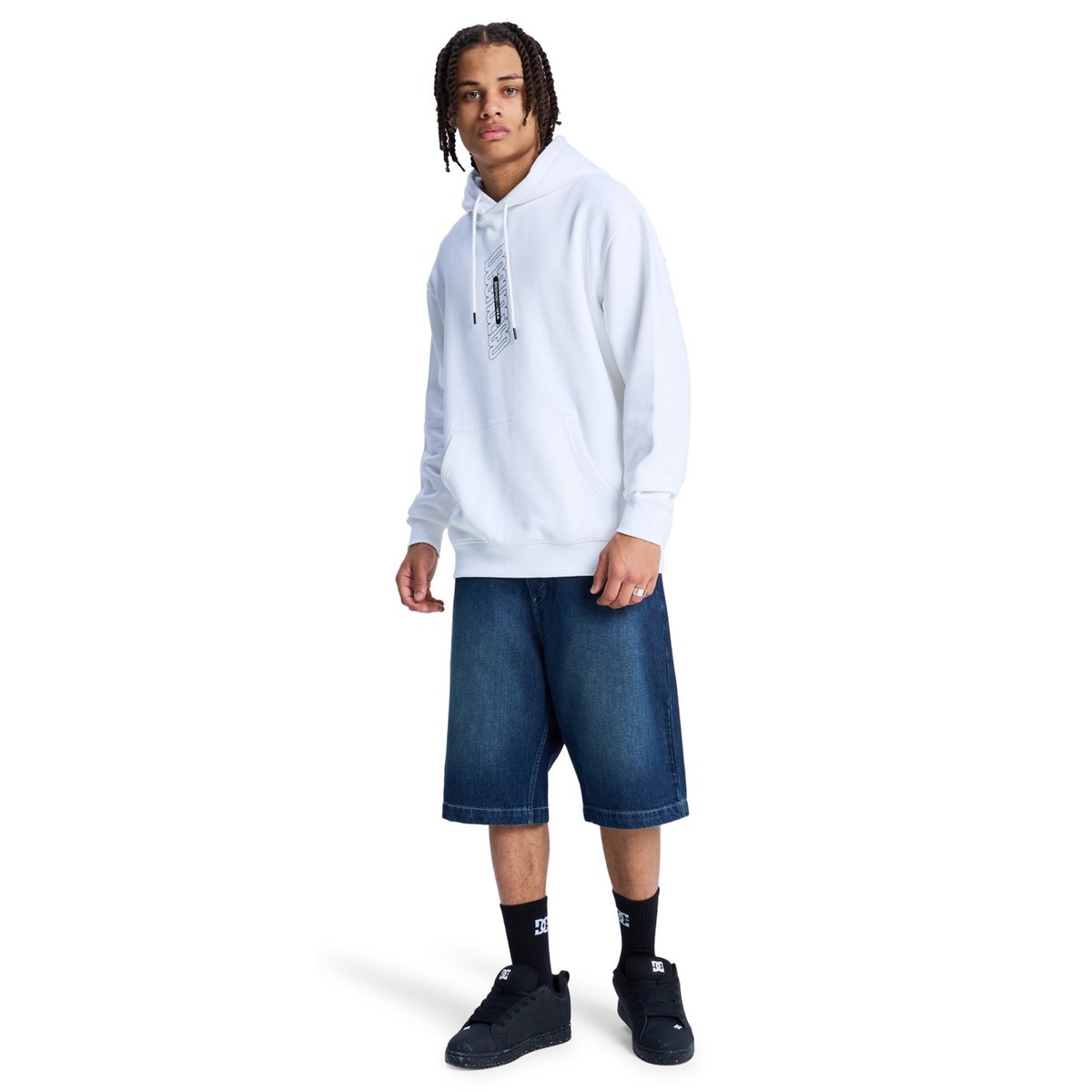Sweat à capuche. blanc bright white, DC SHOES