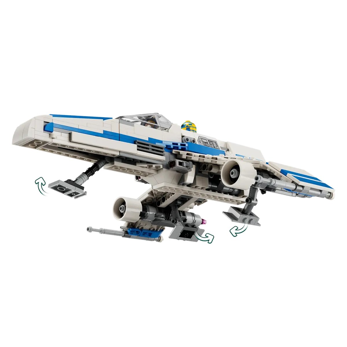 Star Wars L'E-wing de la Nouvelle République contre le chasseur de Shin Hati multicolore, LEGO