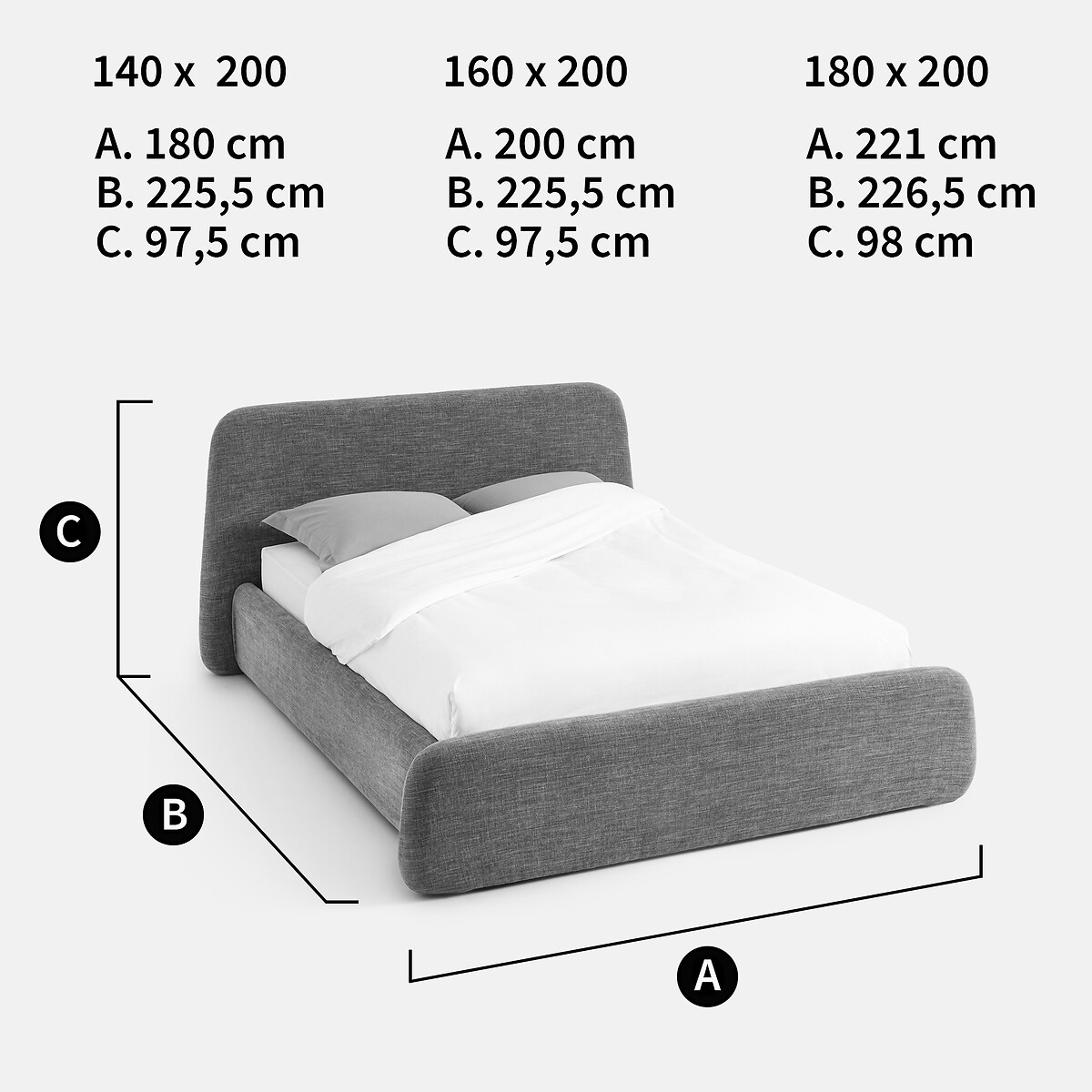 Cama com arrumação e estrado elevatório, em tecido chenille, STEEN caramelo, LA REDOUTE INTERIEURS