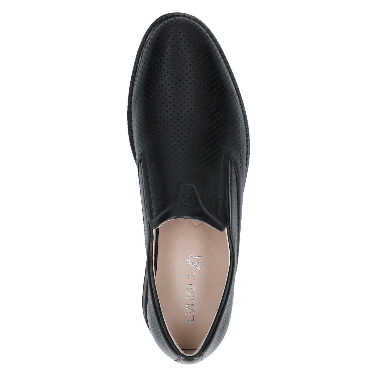 Slipper en cuir noir nappa, CAPRICE