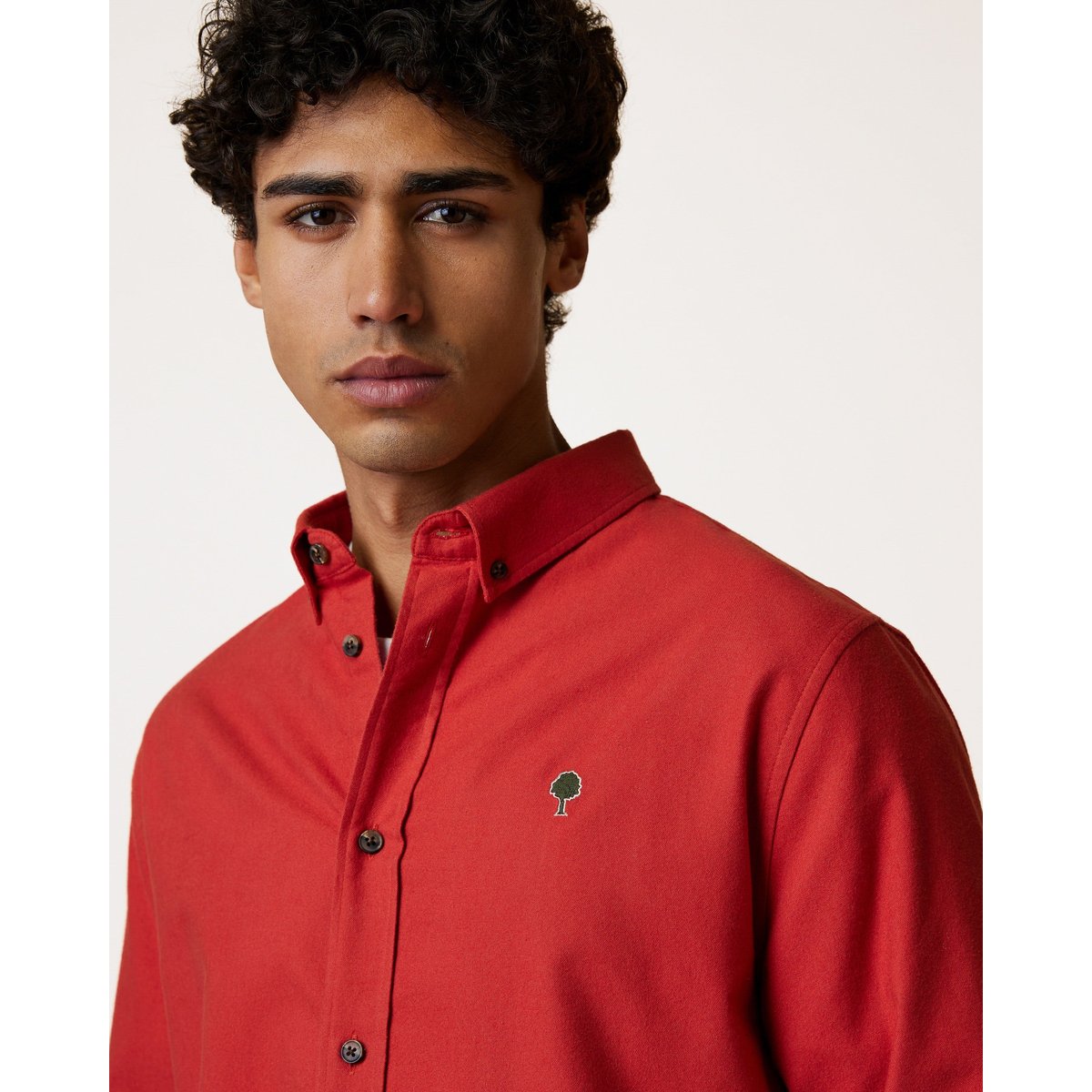 Chemise en tissu Oxford brique, FAGUO