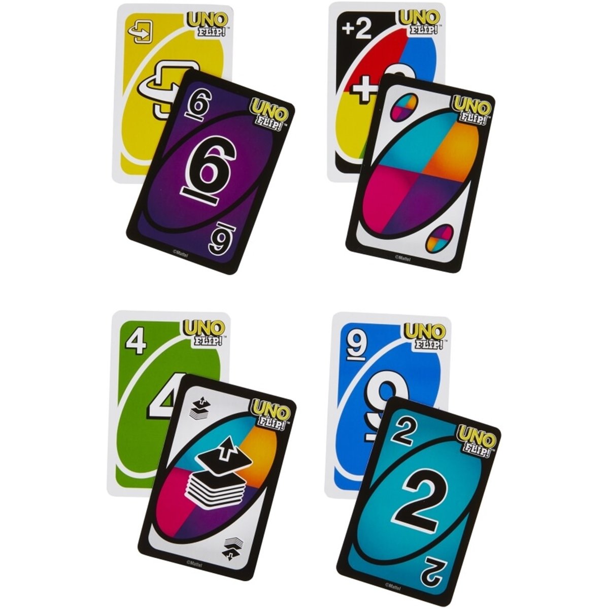 Uno Flip Jeu de société multicolore, MATTEL