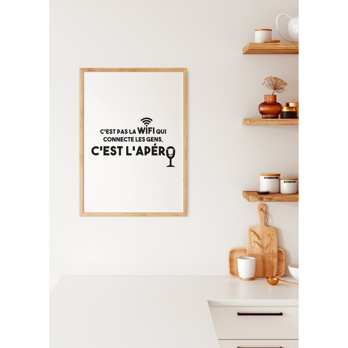 Affiche Apéro Connexion blanc, L'AFFICHERIE