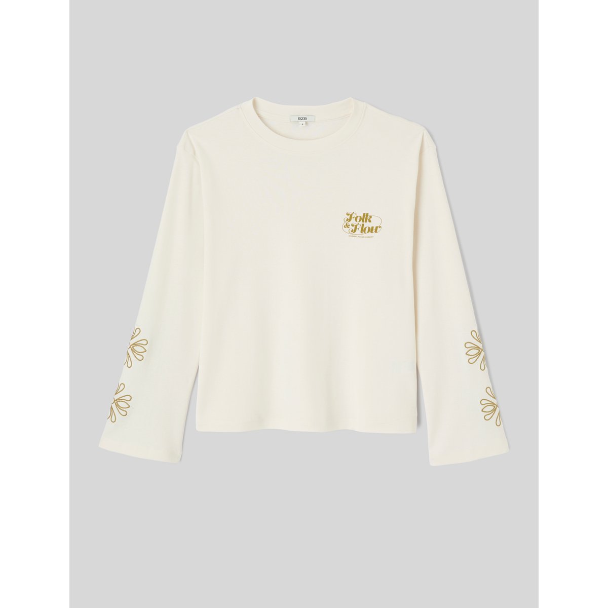 T-shirt manches longues ecru, BZB