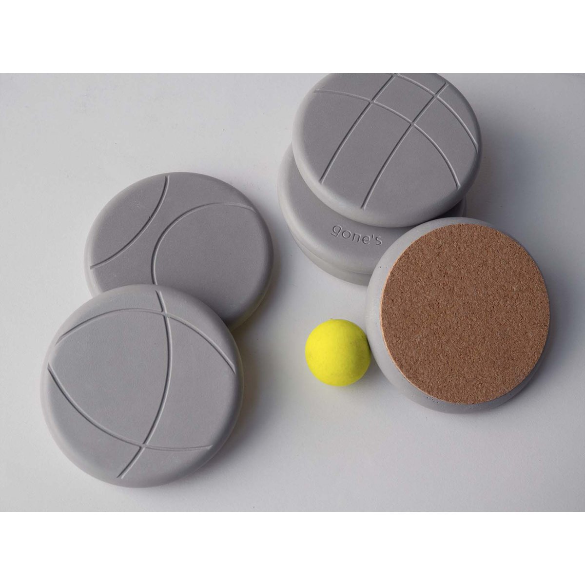 Dessous de verre béton - PETANQUE gris, GONE'S