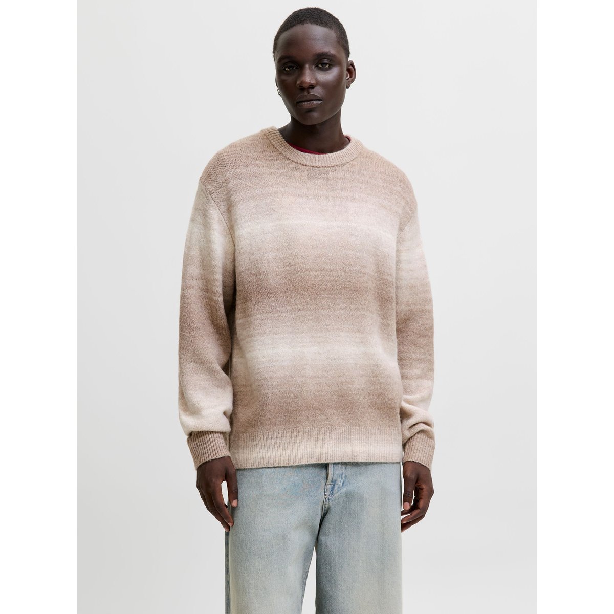 Pull En Maille marron - mocha meringue 1, JACK & JONES
