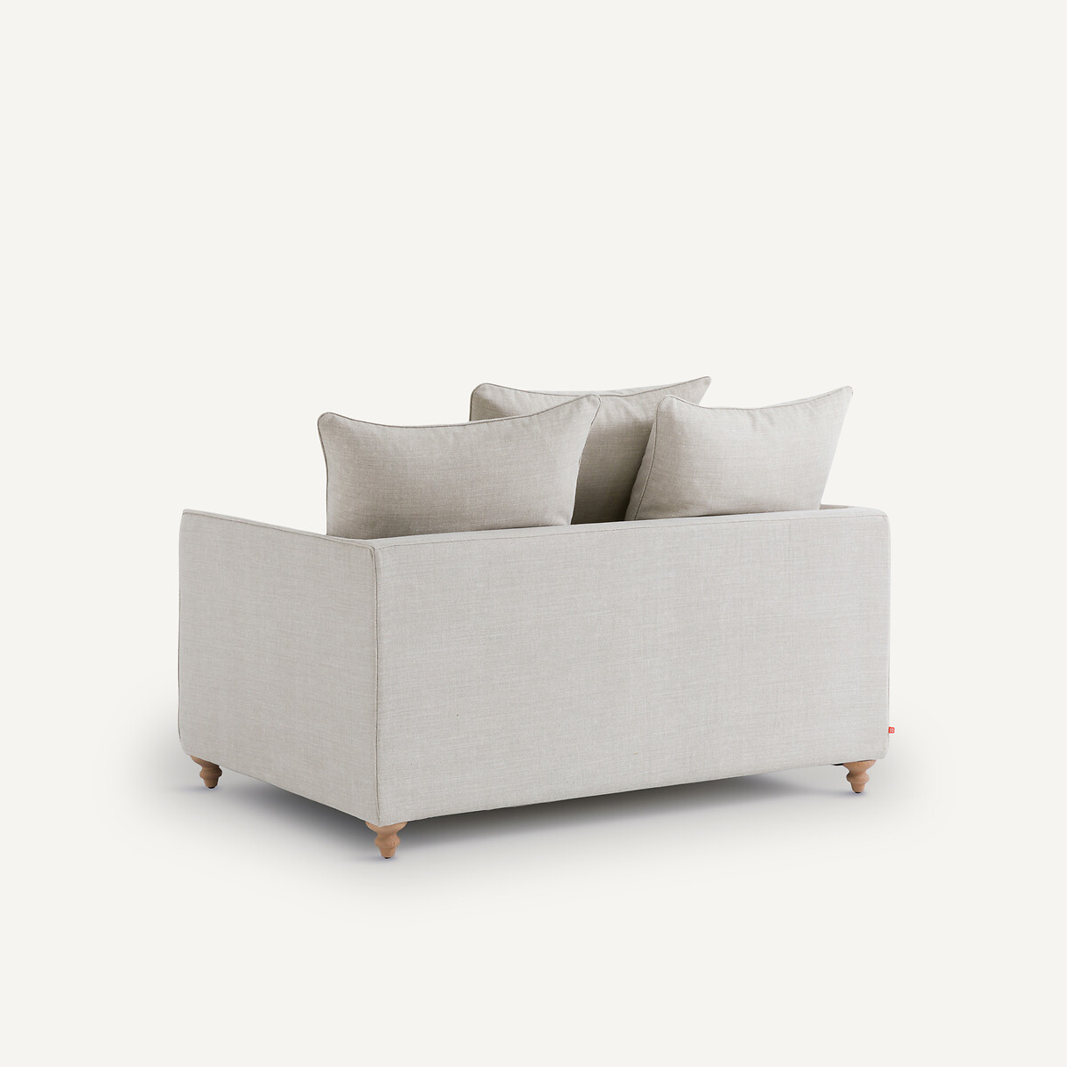 Canapé 2 places, convertible, en coton et lin, Lazare beige, AM.PM