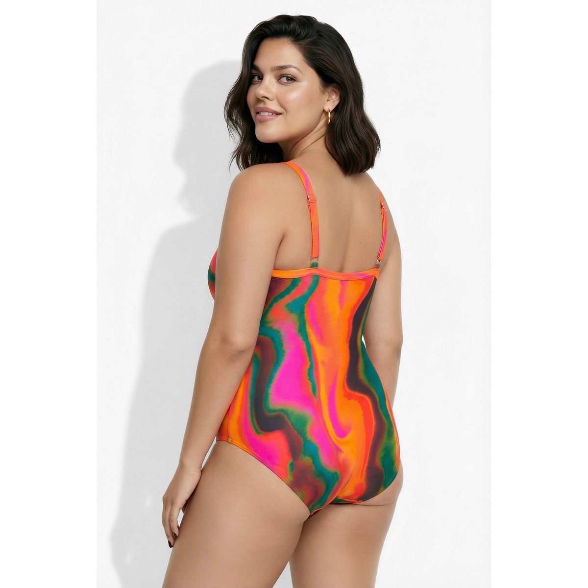 Maillot de bain sans bonnets souples rose vif magenta, ULLA POPKEN
