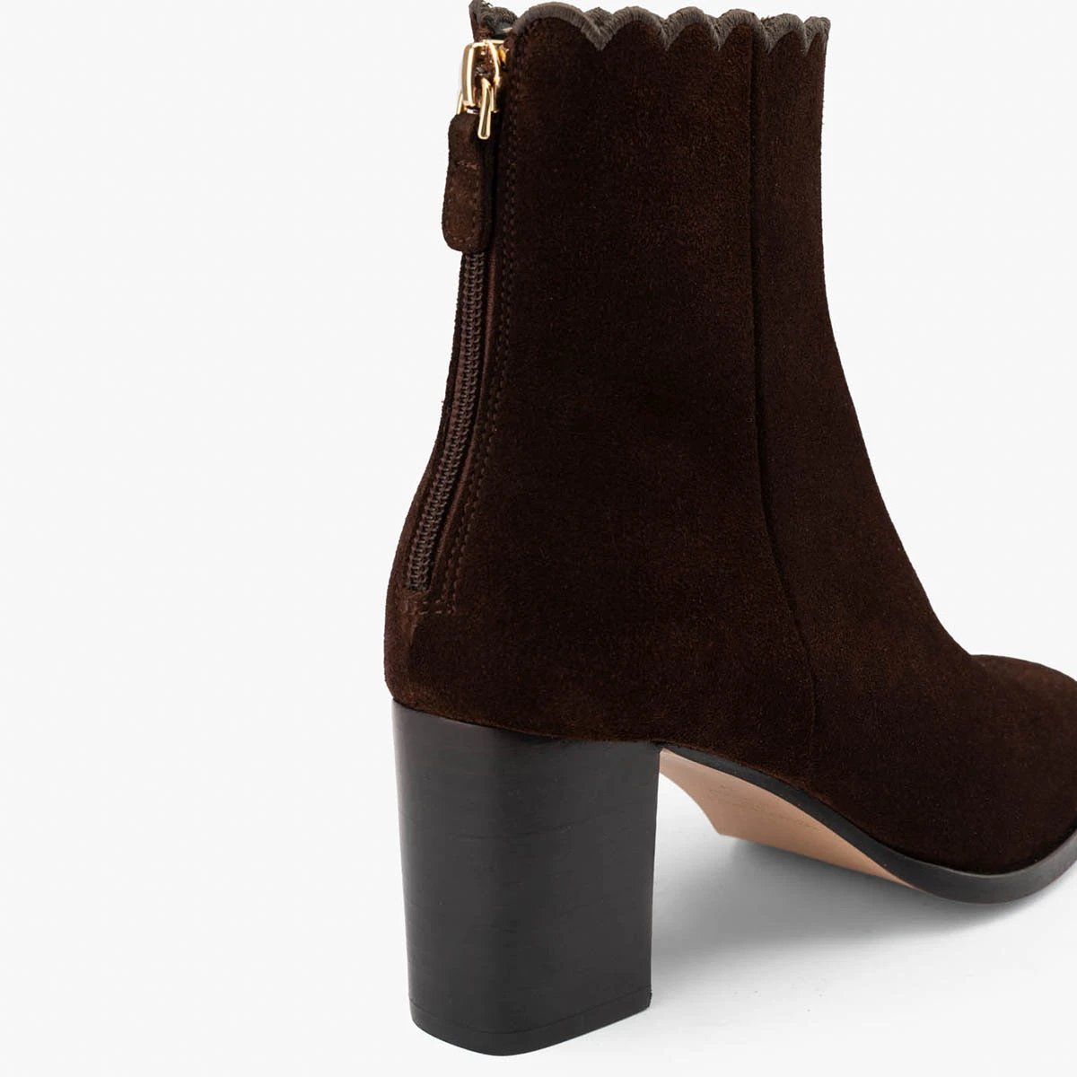 Bottine cuir velours GISELLE marron, MAISON TOUFET