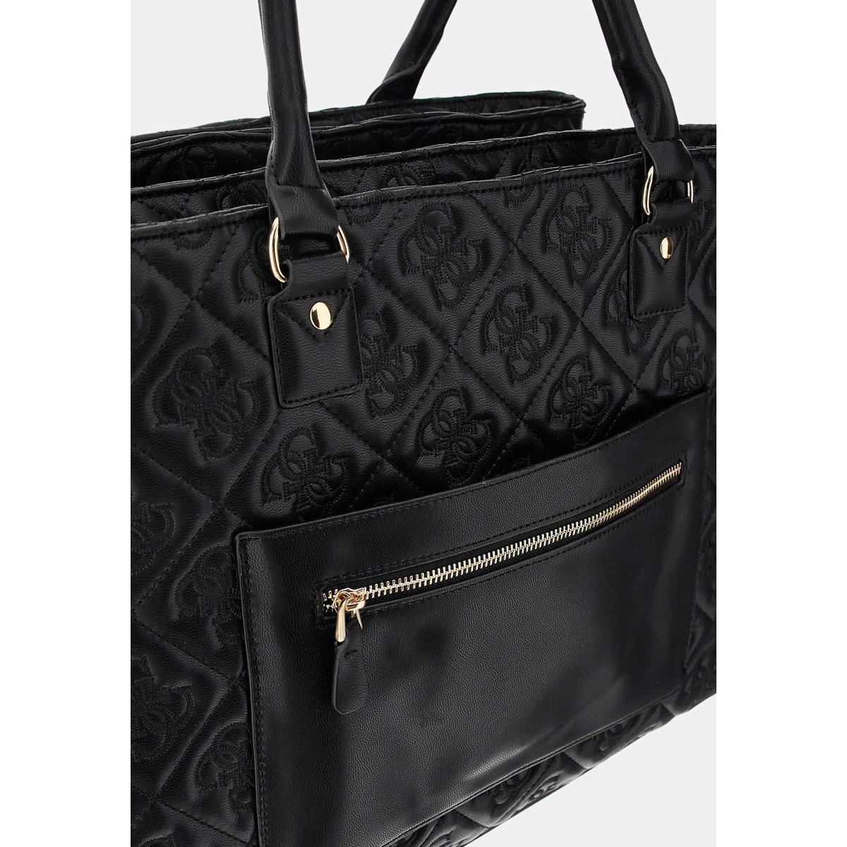Sac Cabas Adelasia Logo 4G Imprimé noir, GUESS
