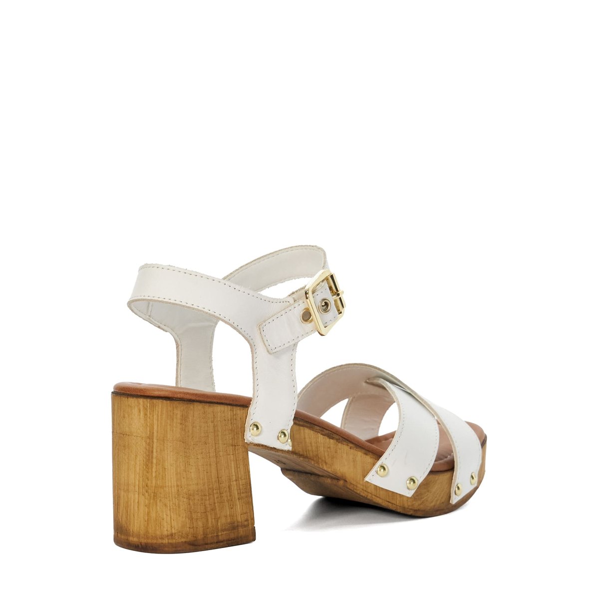 Sabots en cuir à brides croisées - JUDIES white-leather, DUNE LONDON