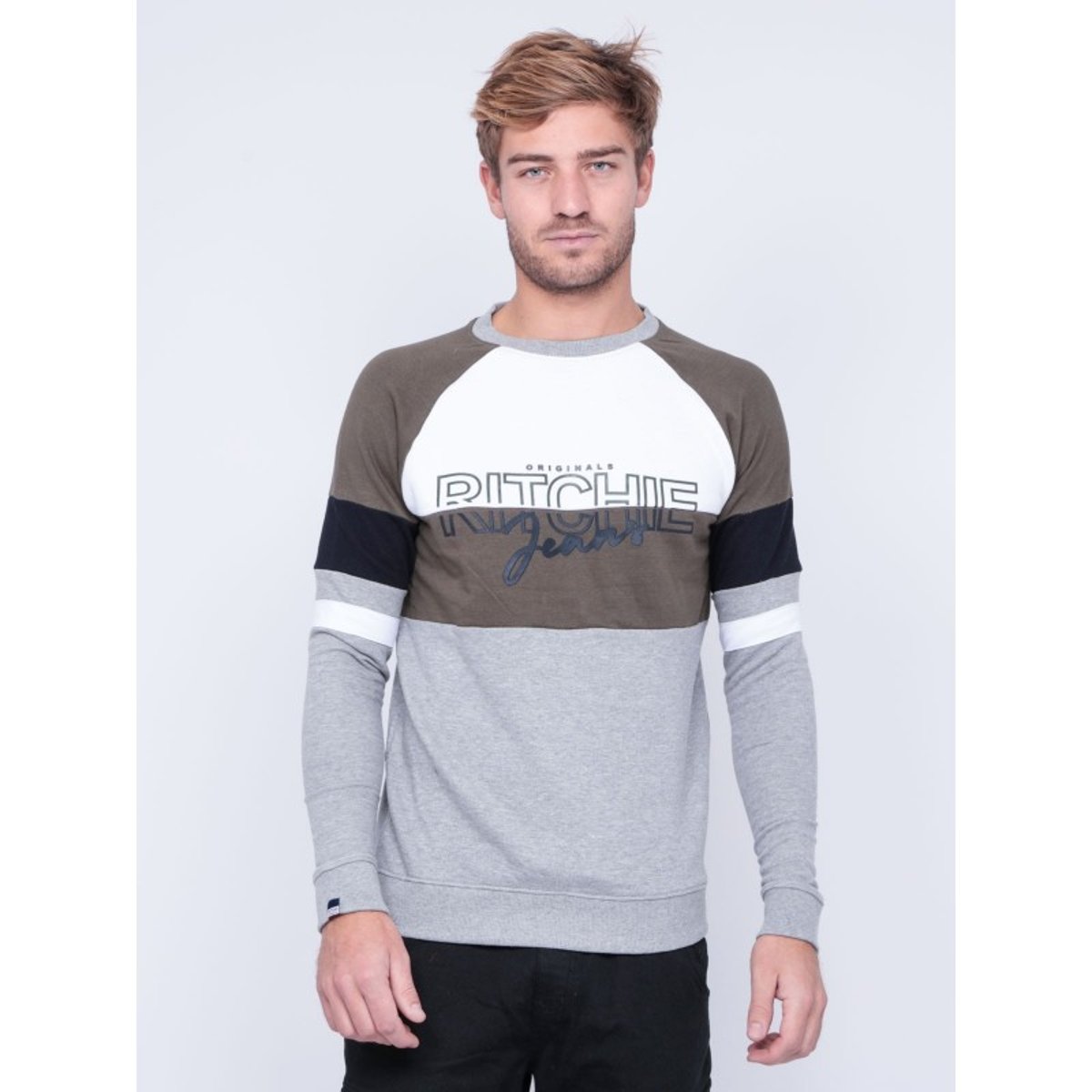Sweat Col Rond Wolbert kaki, RITCHIE