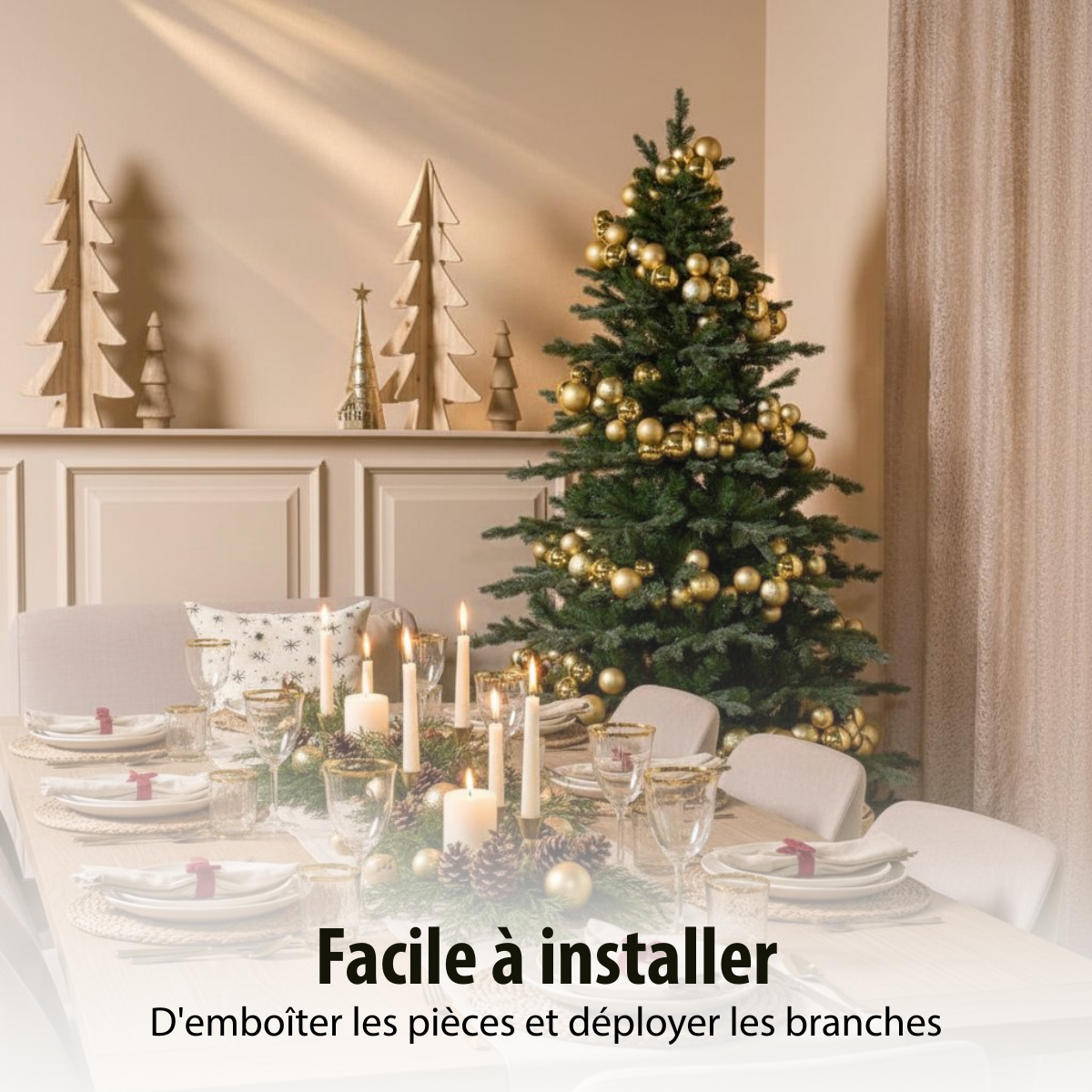 Sapin de Noël artificiel H230 cm SHERWOOD vert, TRIUMPH TREE