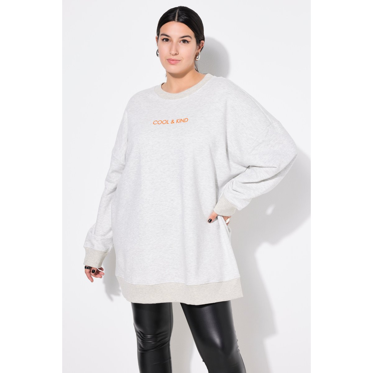 Sweat, coupe oversize chiné naturel, STUDIO UNTOLD