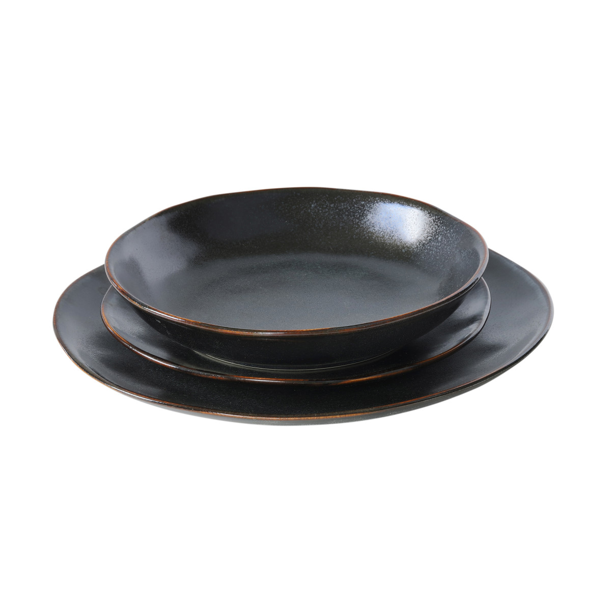 Coffret 6 assiettes plates - VERTIGO volcan, MEDARD DE NOBLAT