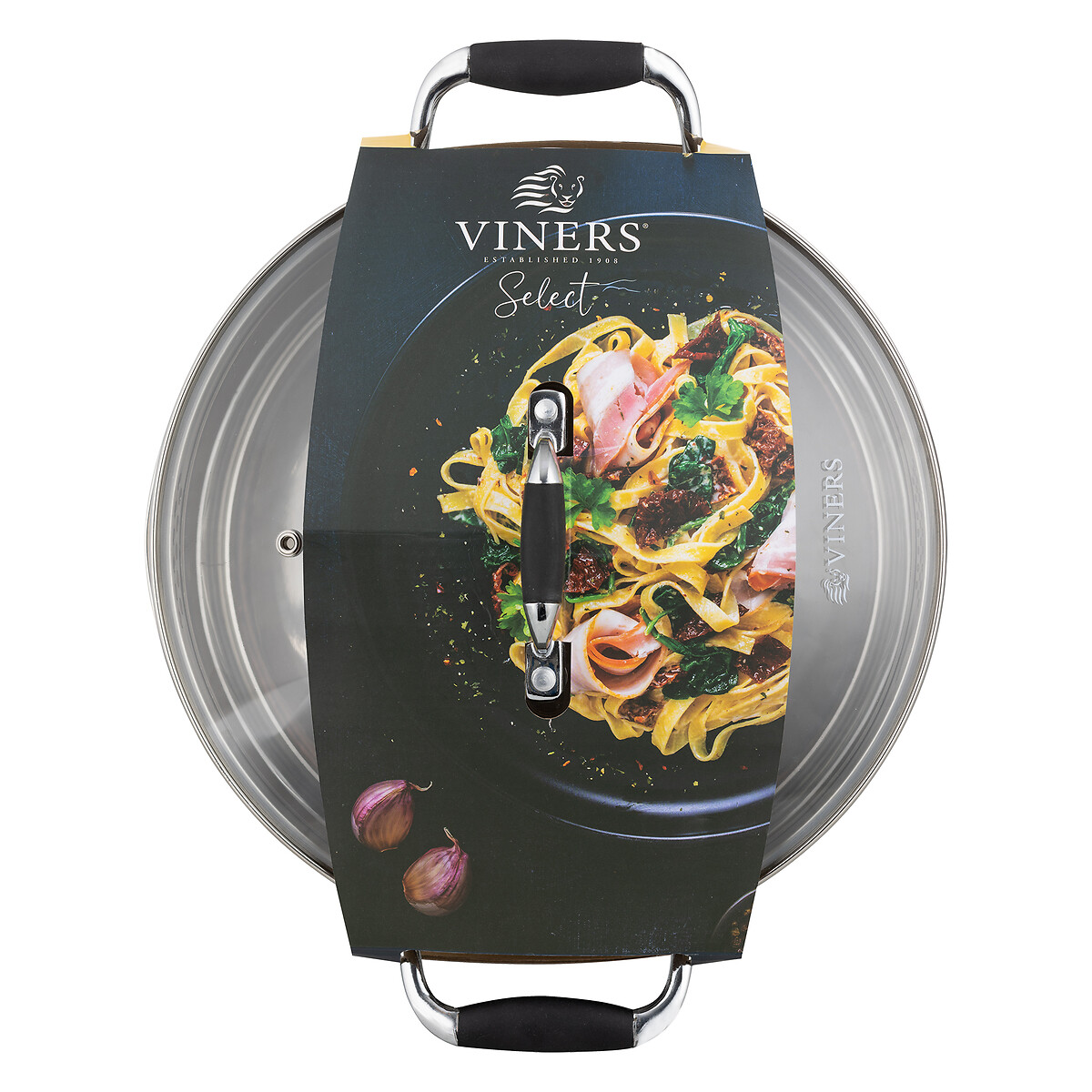 Select 26cm Stainless Steel Stock Pot black, VINERS