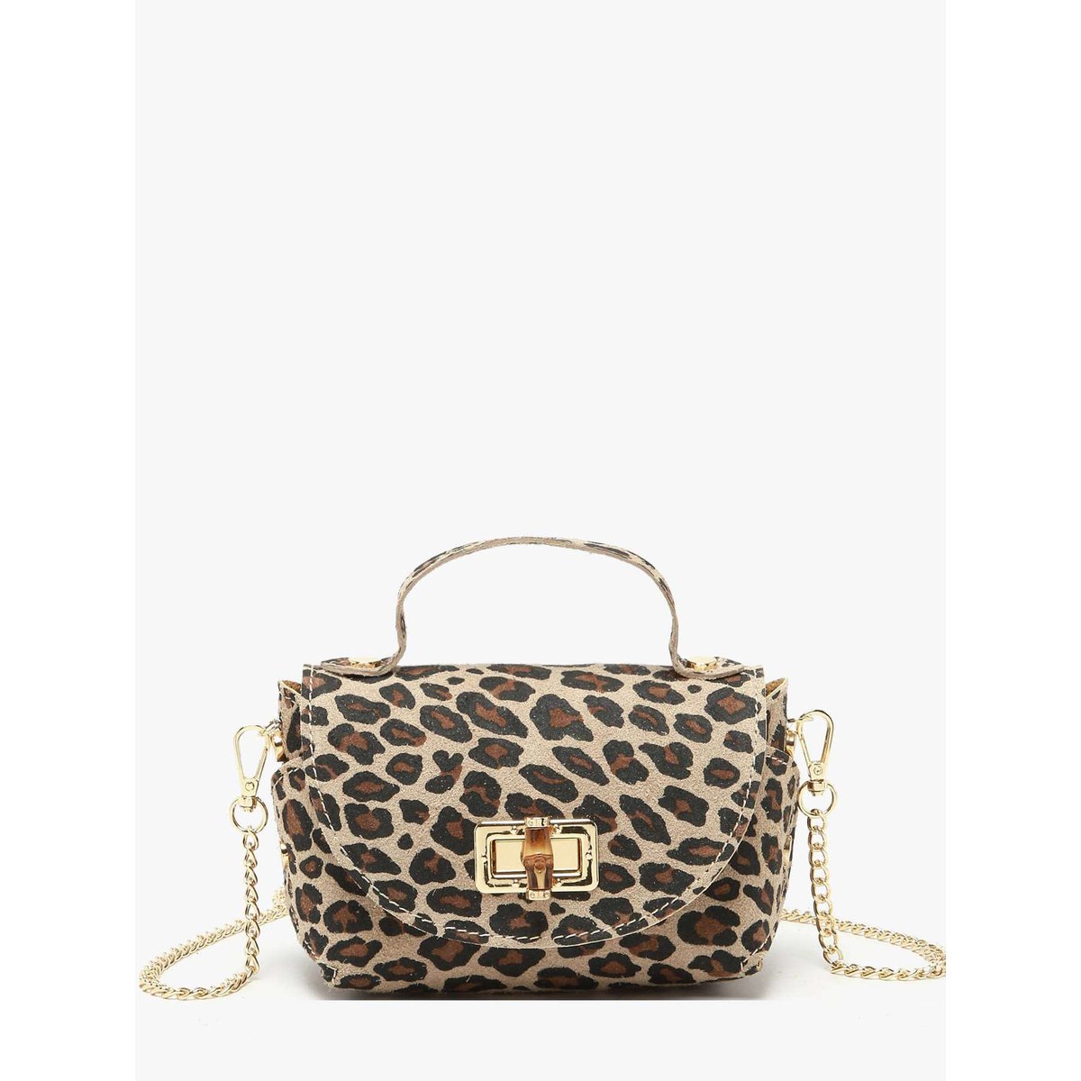 Sac bandoulière Velvet leopardo cuir larice p, MILANO
