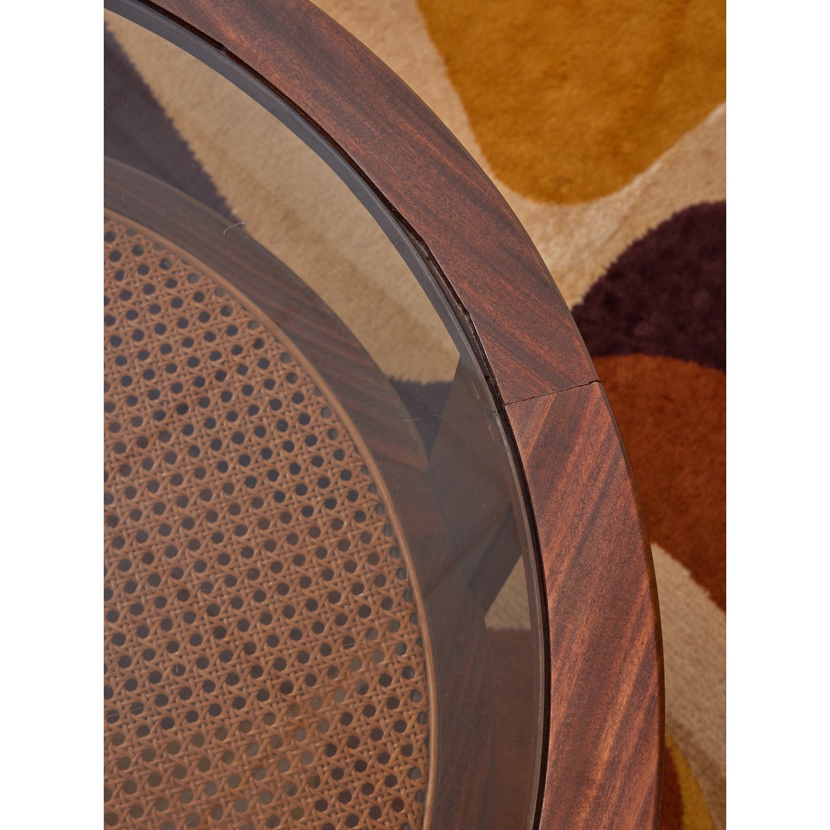 Table basse scandinave en bois foncé Donna N°736 - Bon état bois foncé, DEBONGOUT