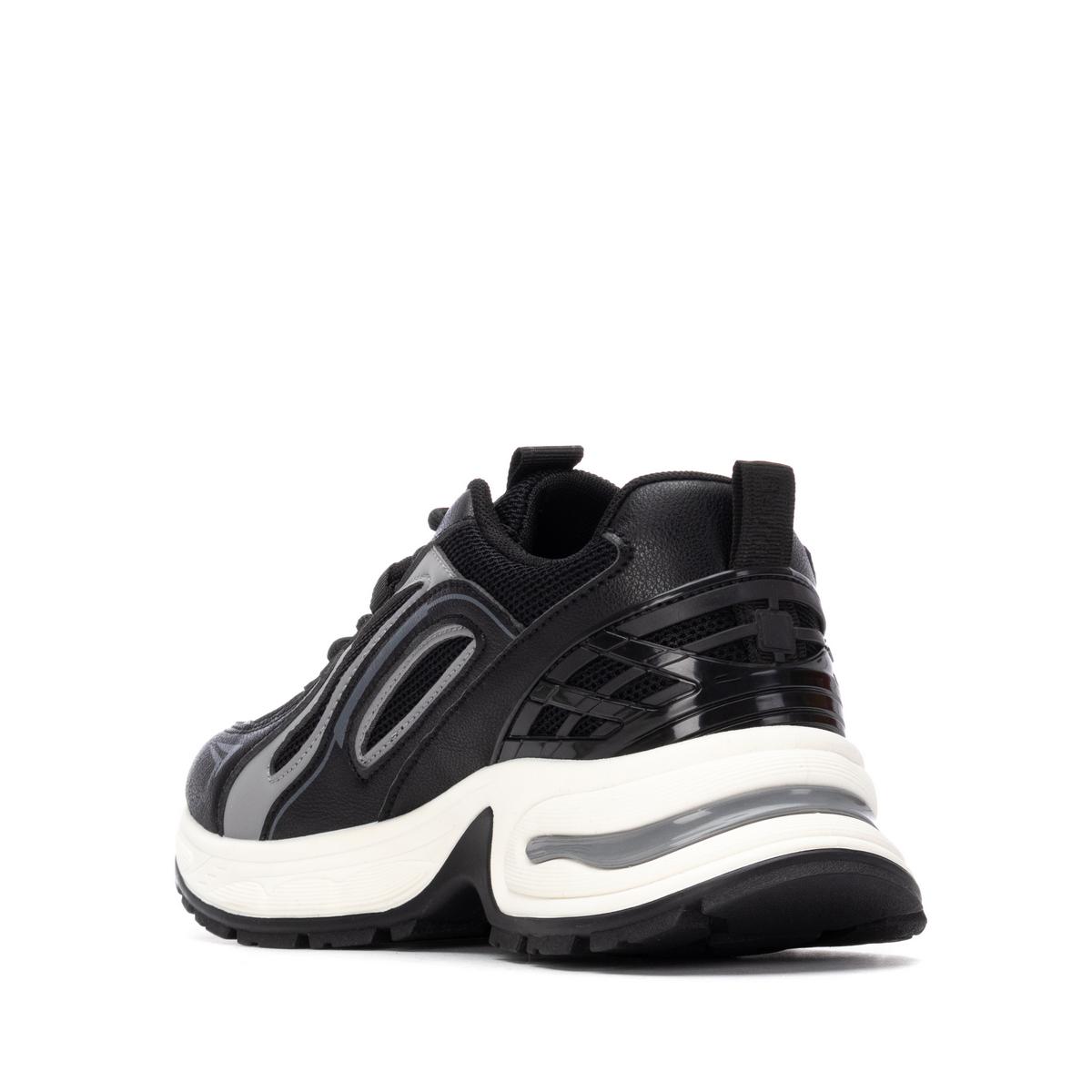 Baskets Plaine Lacets noir, REFRESH