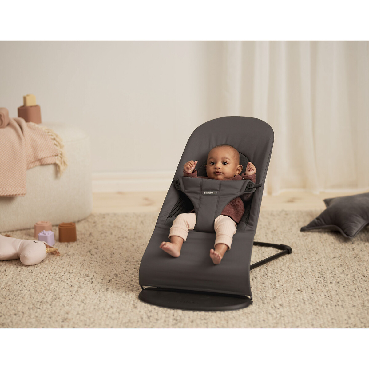 Transat balance soft tri-fabric anthracite, BABYBJORN