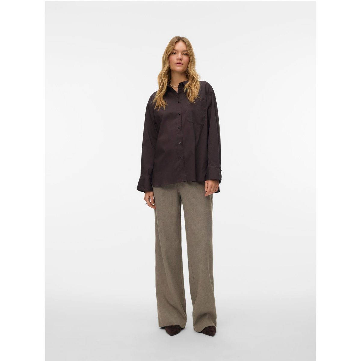 Chemise marron - chocolate torte 1, VERO MODA