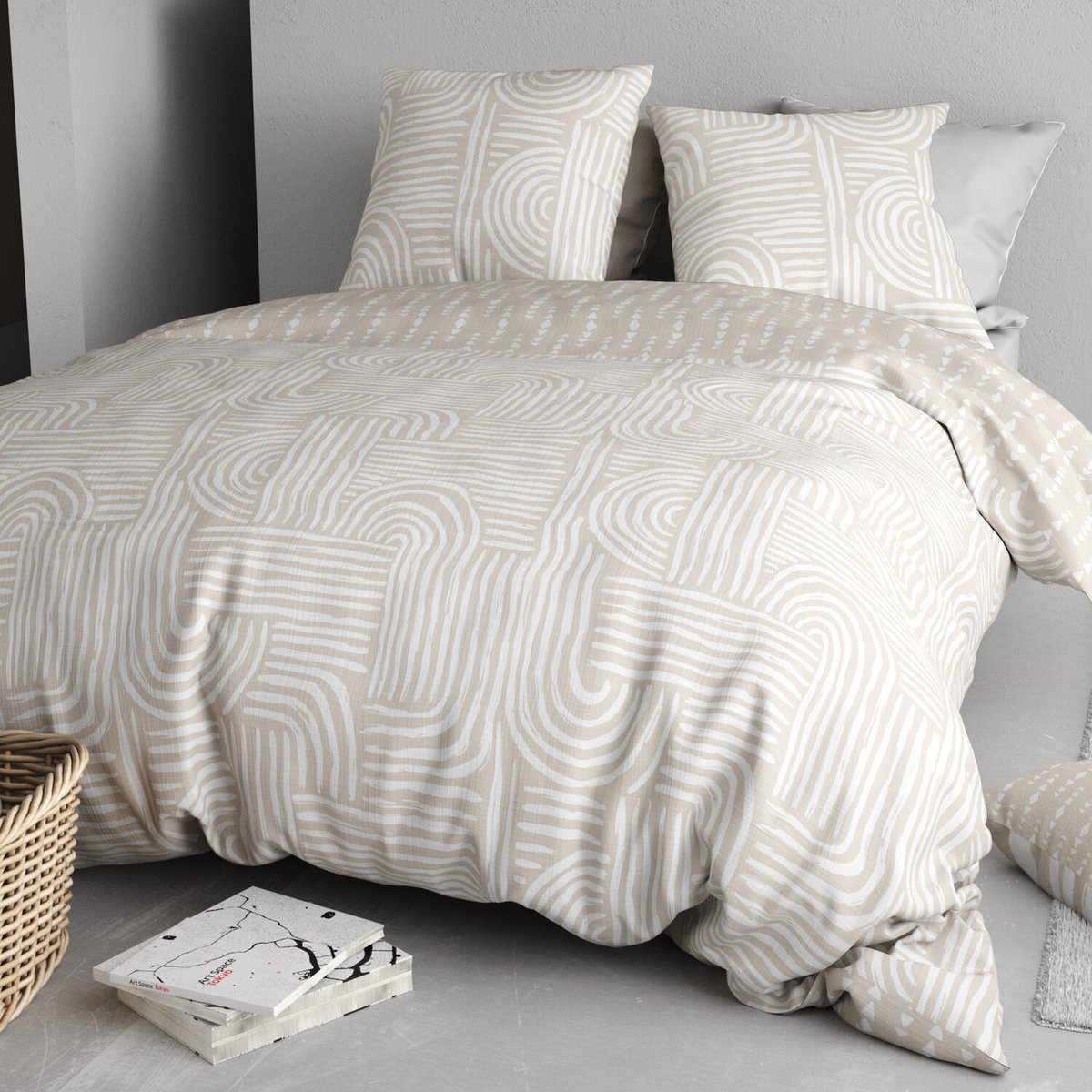 Parure housse de couette avec taie(s) en coton imprimée, Fado imprime, C DESIGN HOME TEXTILE
