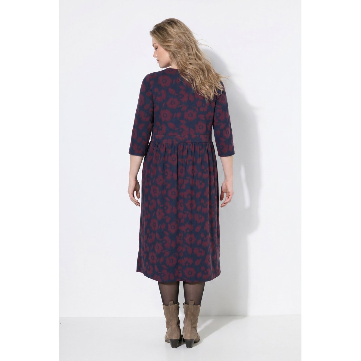 Robe en jersey de coton bio marine, ULLA POPKEN