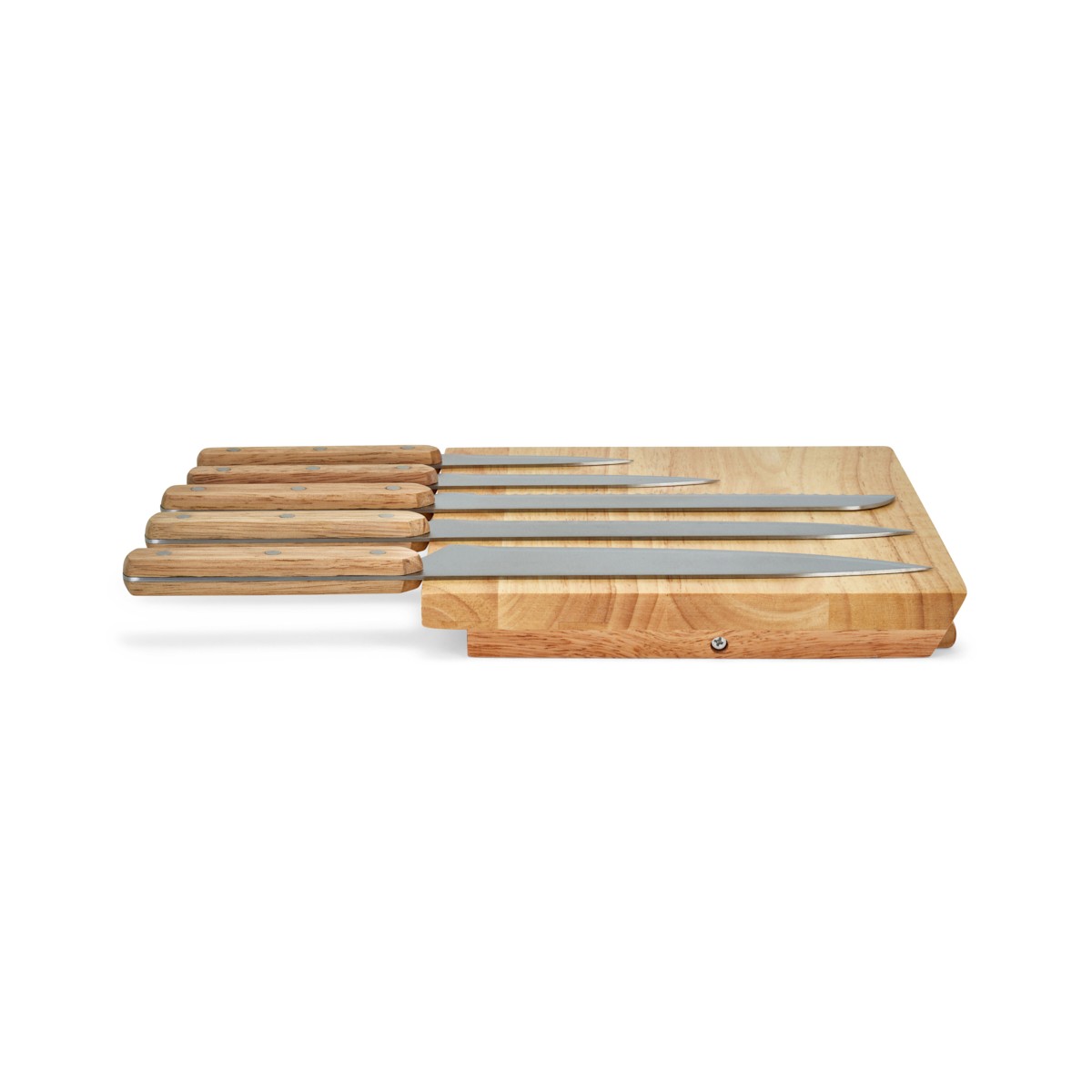 Set de 5 couteaux et support magnétique couleur unique, LIVOO