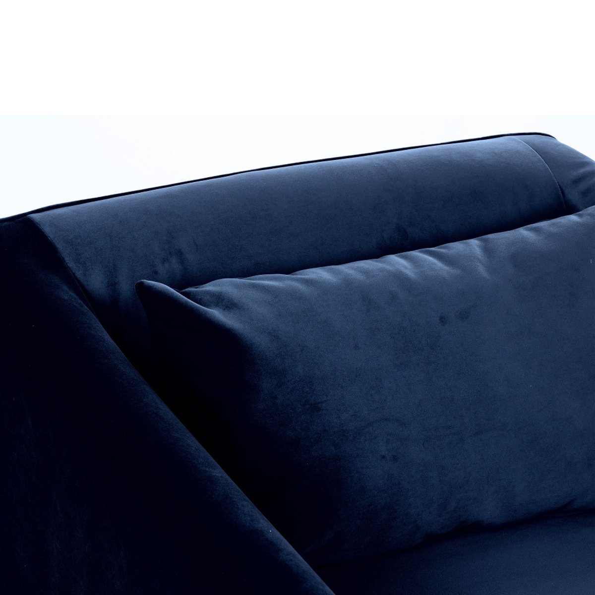 Fauteuil en velours pieds droits en métal- WINSEN bleu marine, DRAWER