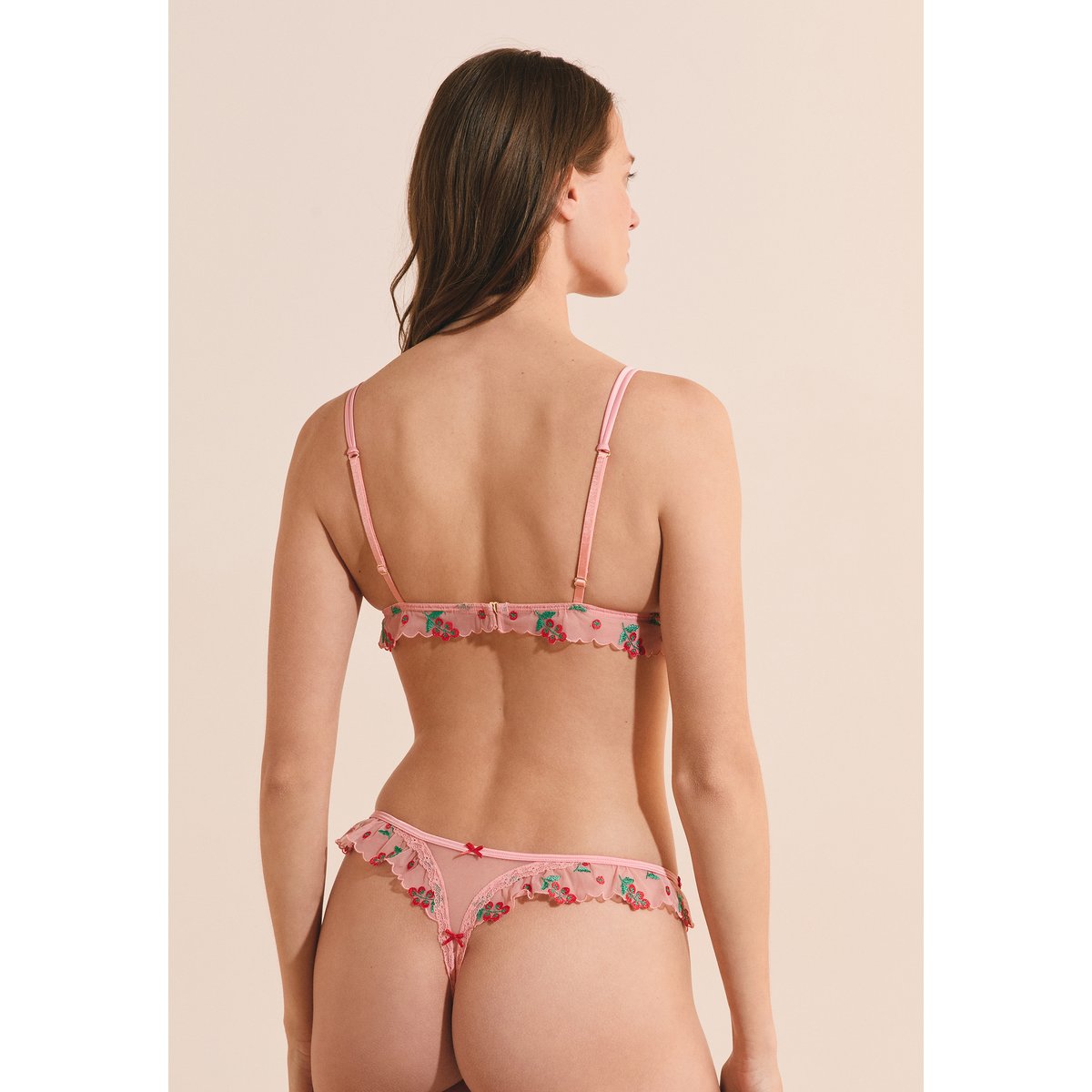 Soutien-gorge triangle avec broderie tomates TOMATO LOVE multicolore, ETAM