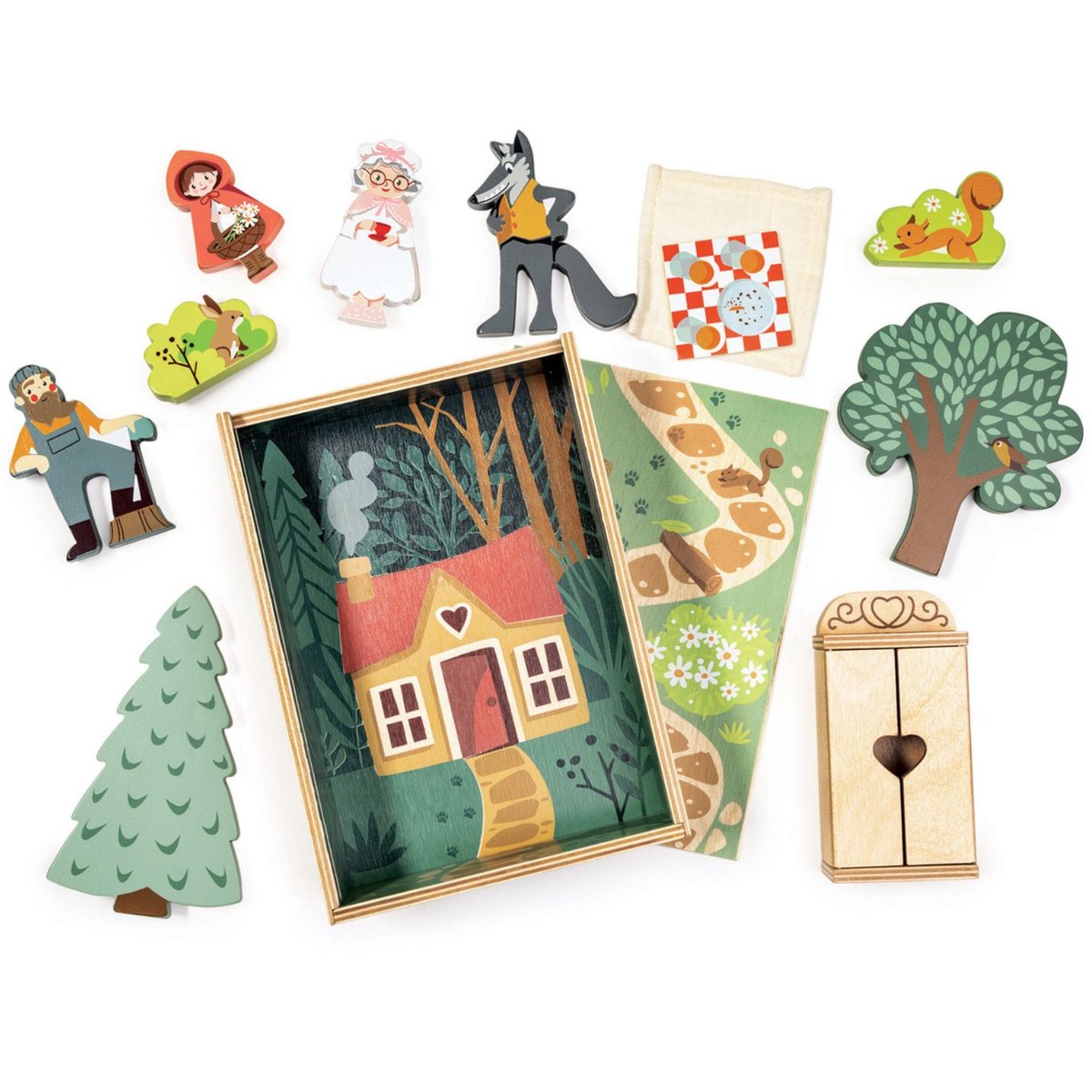 Coffret Le Petit Chaperon Rouge multicolore, TENDER LEAF TOYS