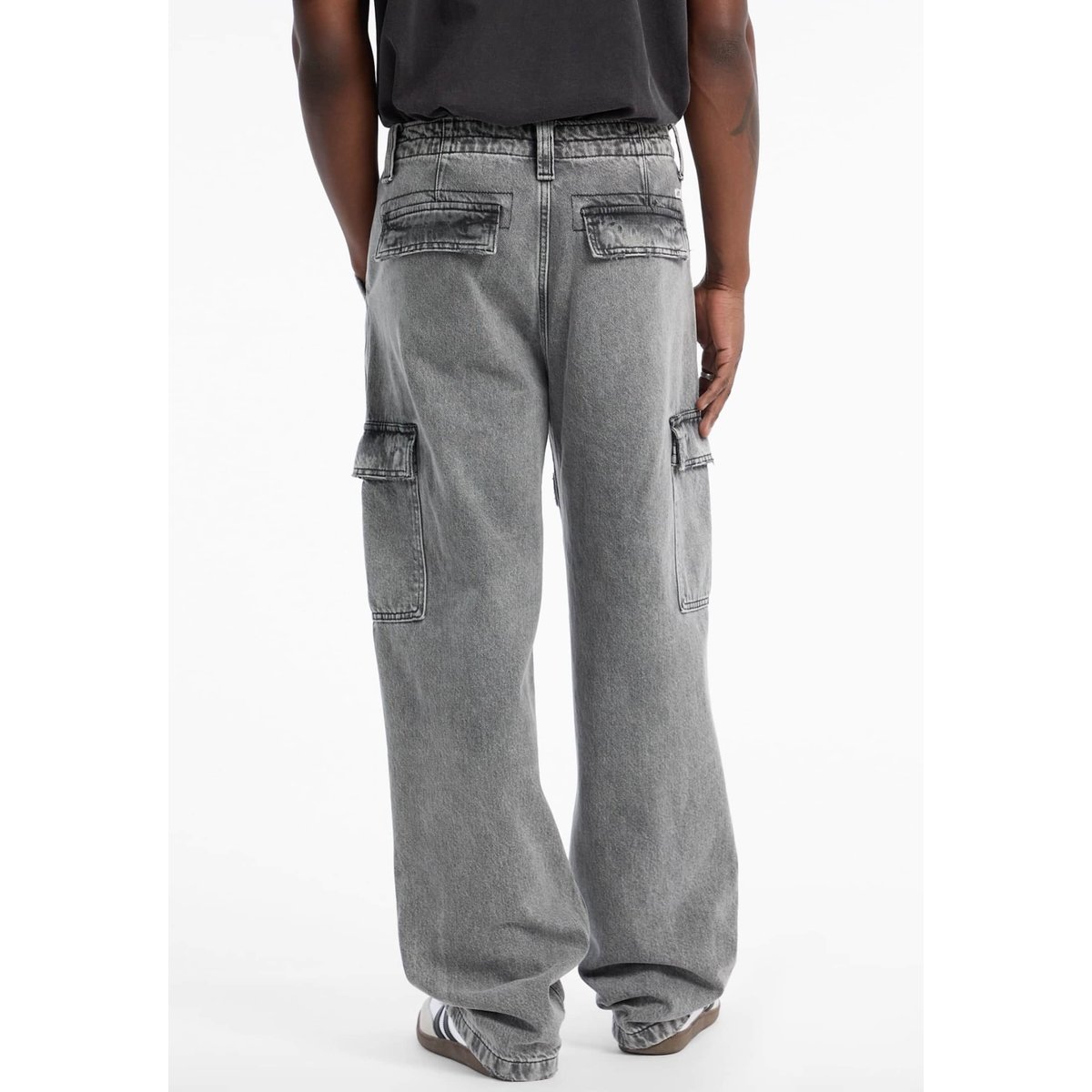 Pantalon Cargo En Jean gris, GUESS