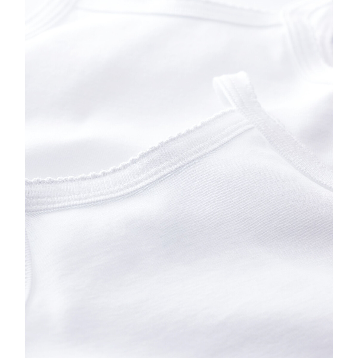 Set van 2 rompertjes met bandjes wit, PETIT BATEAU