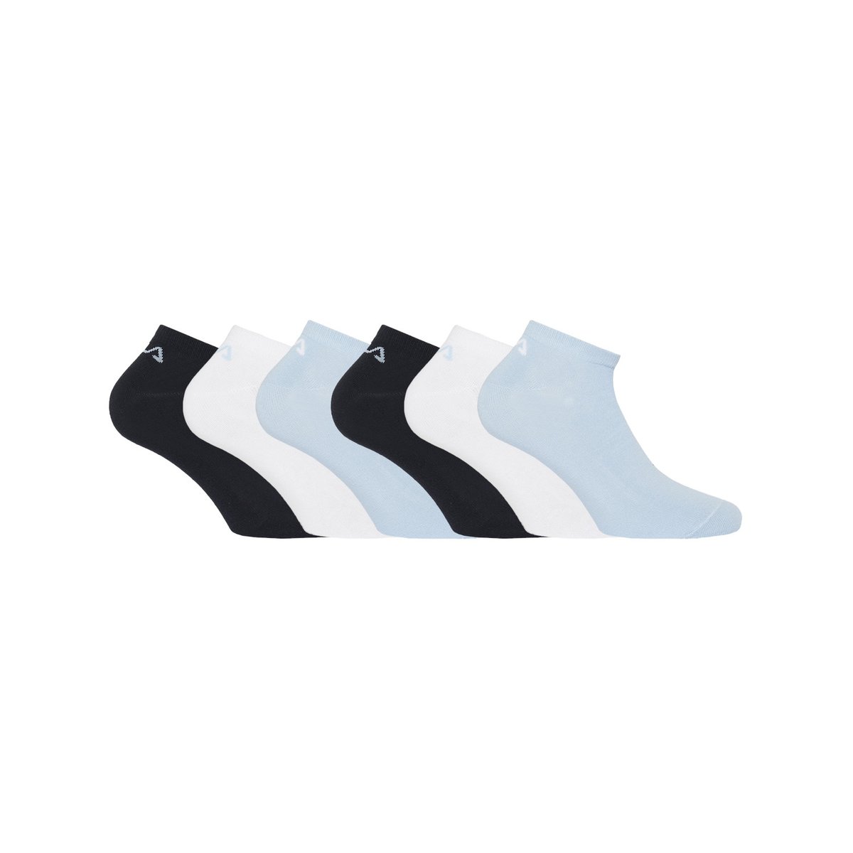Lot De 6 Socquettes blanc/bleu clair/noir, FILA