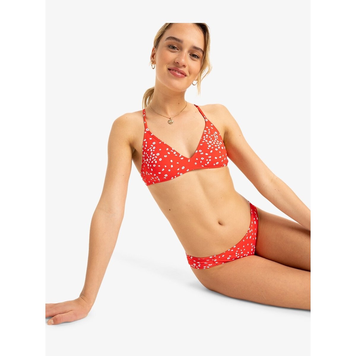 Bas de maillot de bain Beach Classics imprimé fond rouge, ROXY