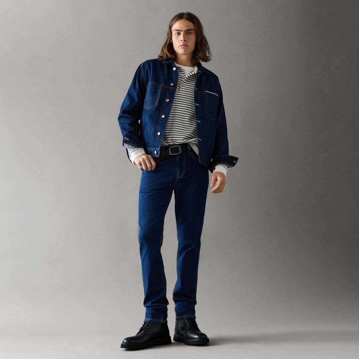 Hatch - Jean Coupe Slim, Taille Normale noire enzyme, PEPE JEANS