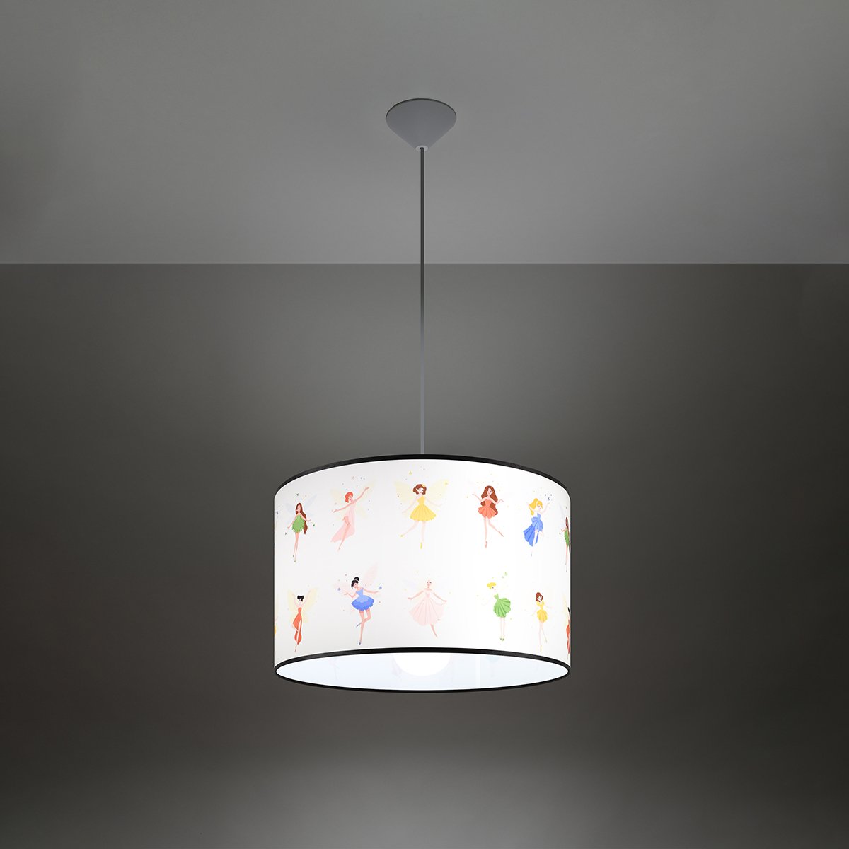 Suspension PVC Multicolore E27 1 Fée 40 multicolore, EDEN