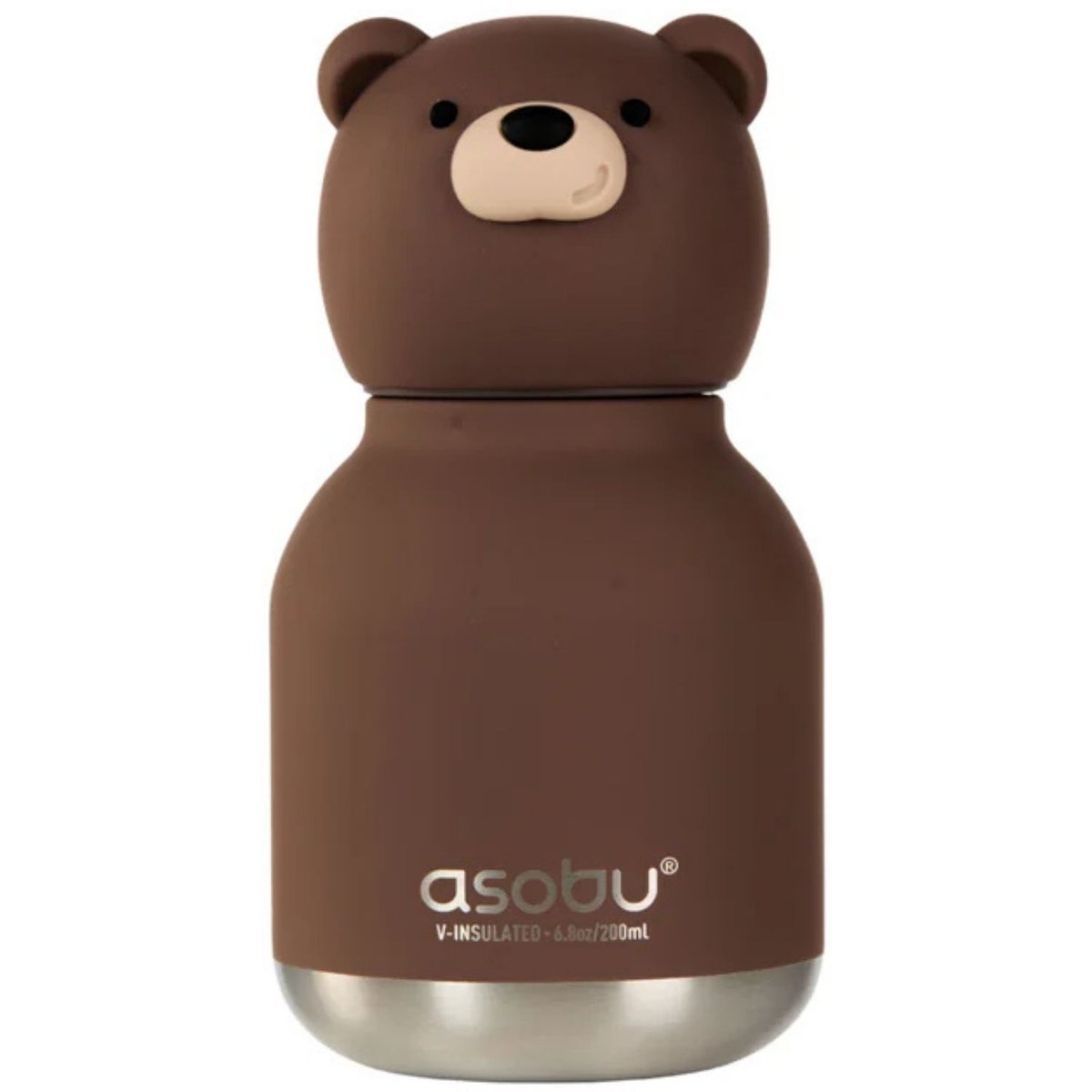 Mini gourde isotherme Bestie marron, beige, noir, ASOBU