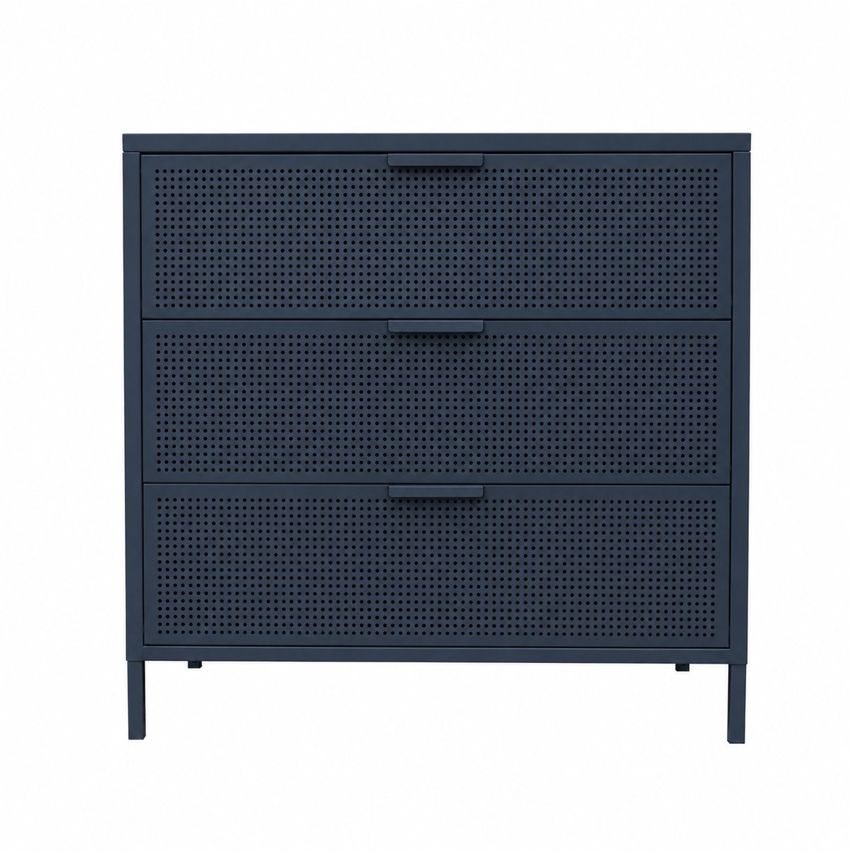 Commode 3 tiroirs, métal, JOEN bleu, NORDLYS