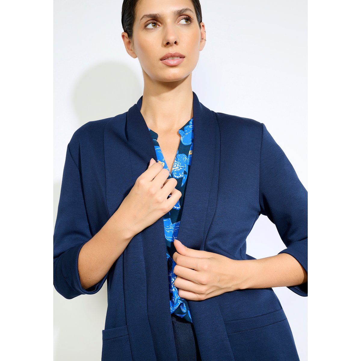 Blazer fluide bleu marine, LOLALIZA