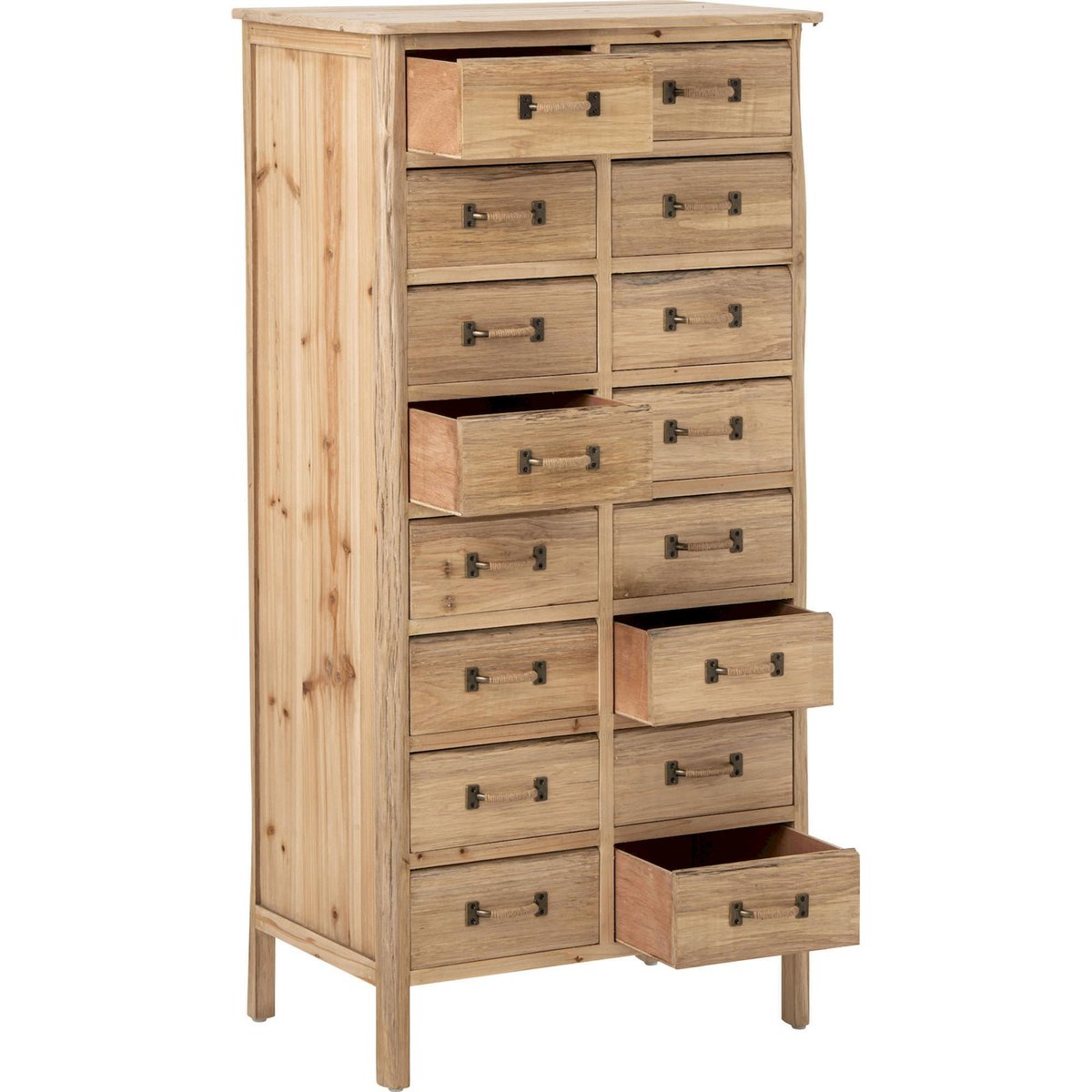 Commode haute en bois de sapin naturel, RECOLLECTION