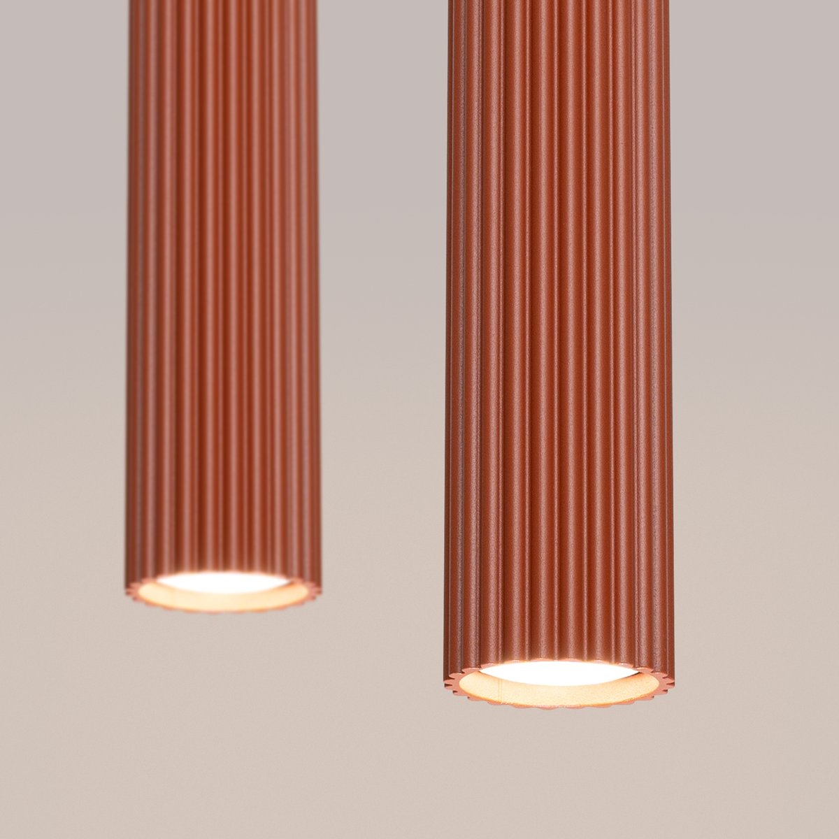 Suspension Aluminium Ocre Rouge GU10 2 Karbon rouge, EDEN