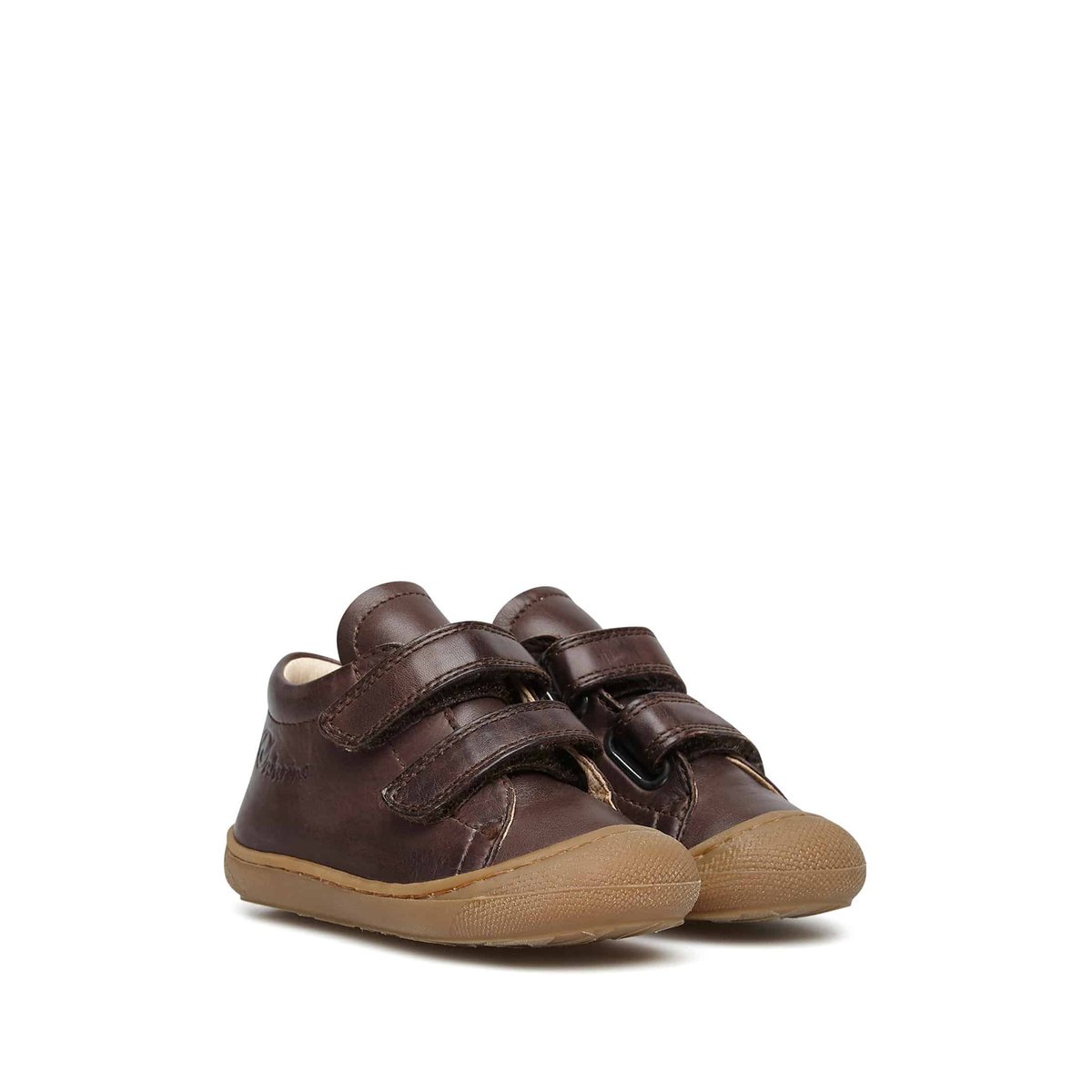 Chaussures premiers pas en cuir COCOON VL marron foncé, NATURINO