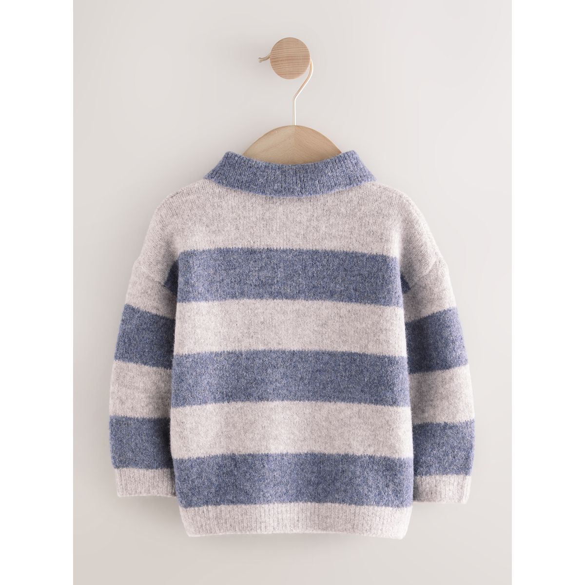 Polo de rugby en maille à rayures bleu, NEXT