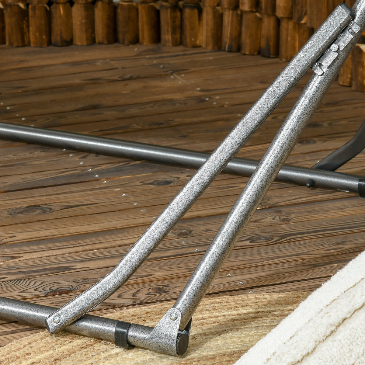 Hamac Acier Gris marron, OUTSUNNY