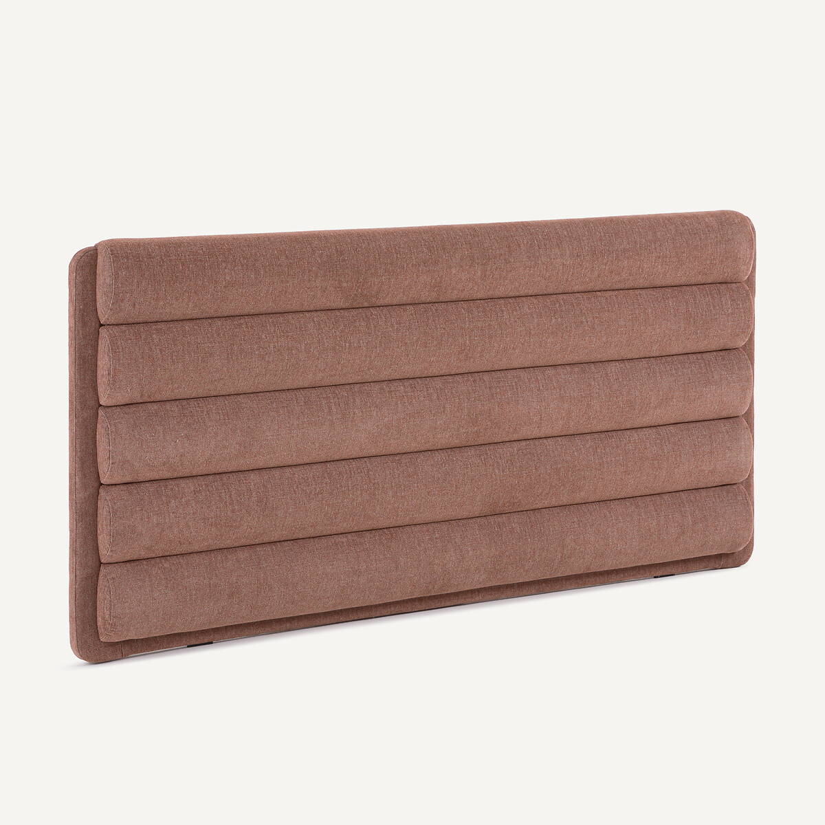 Tête de lit bombée, tissu en polyester, largeur 220 cm, Kachka bois de rose, AM.PM