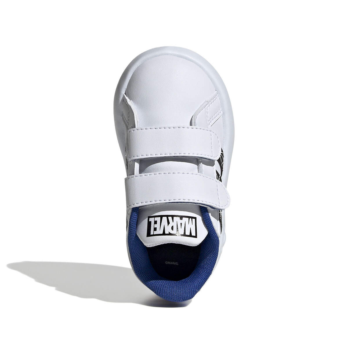 Kids Grand Court 2.0 Spider-Man Trainers with Touch 'n' Close Fastening black/white/blue, ADIDAS SPORTSWEAR